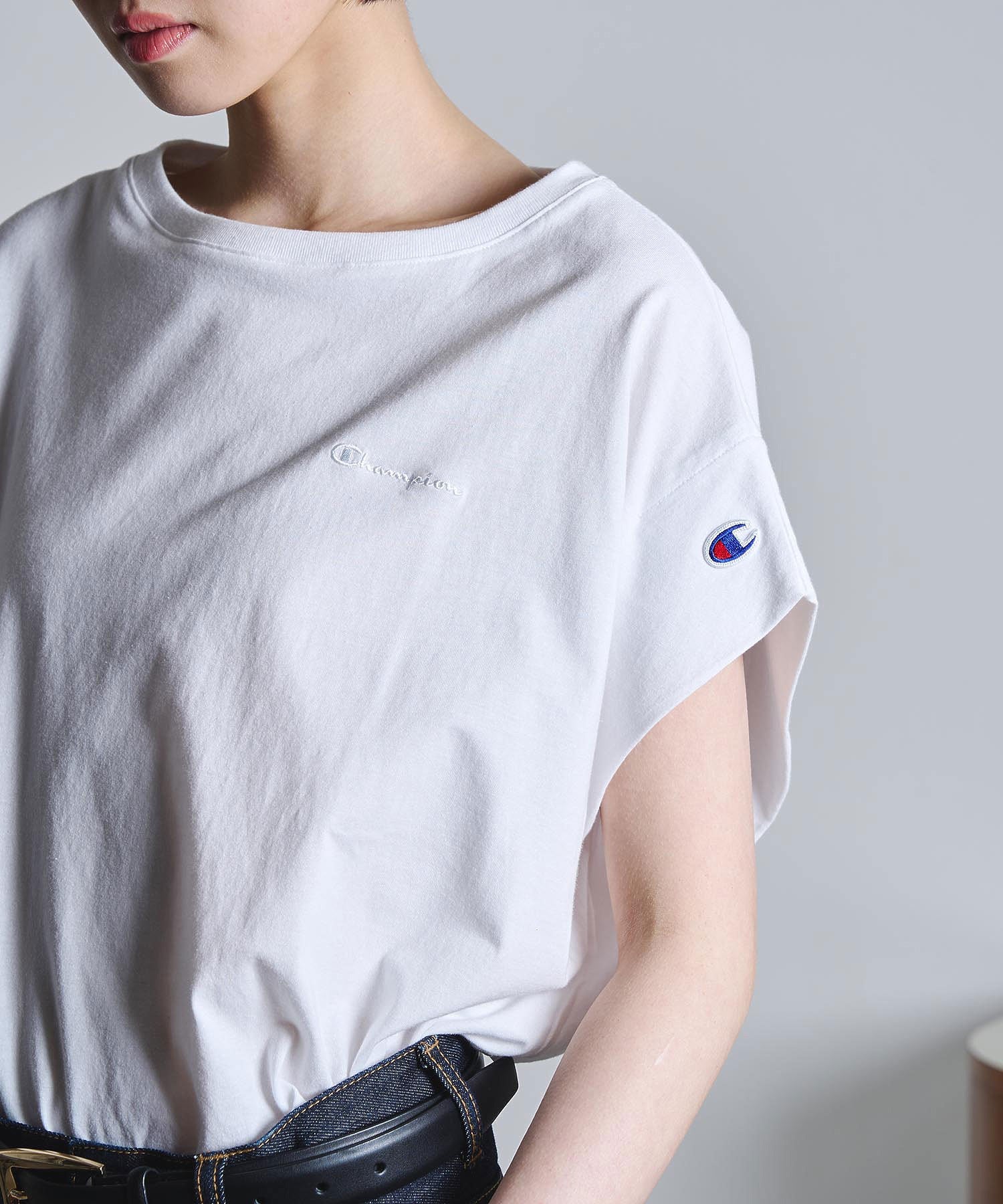 【Champion別注】ROSEBUD x champion FRENCH SLEEVE TEE