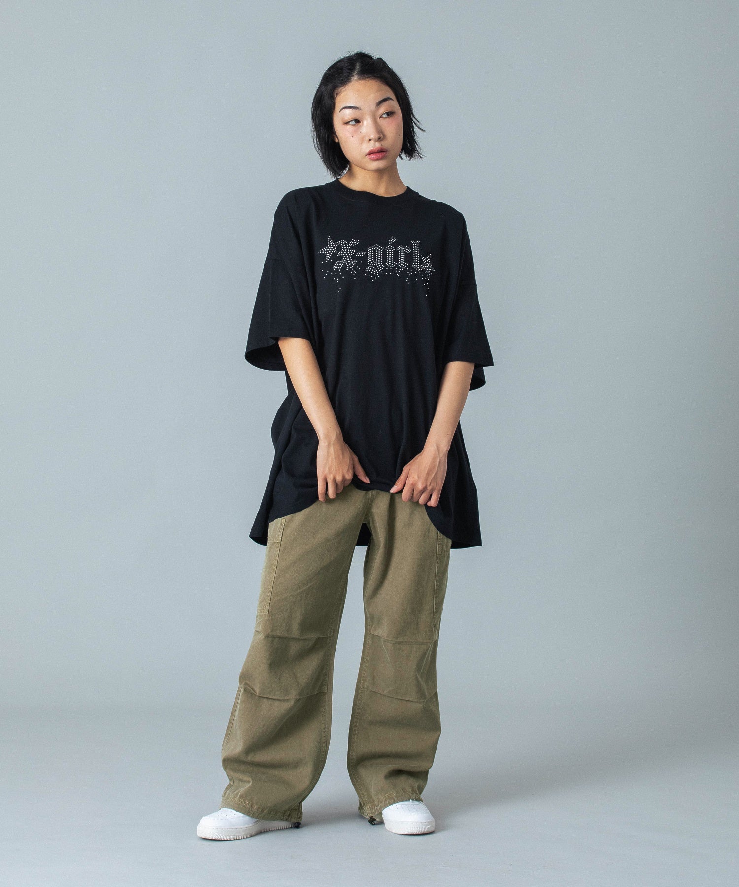 WAIST RIB EASY PANTS