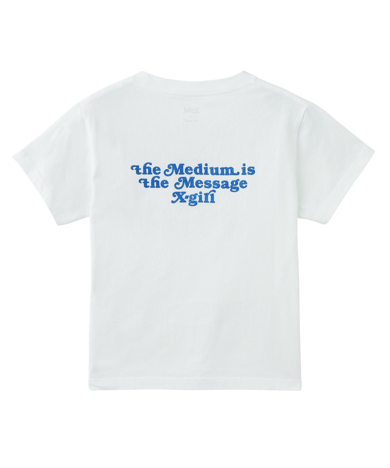 GLITTER LOGO AND FACE S/S BABY TEE