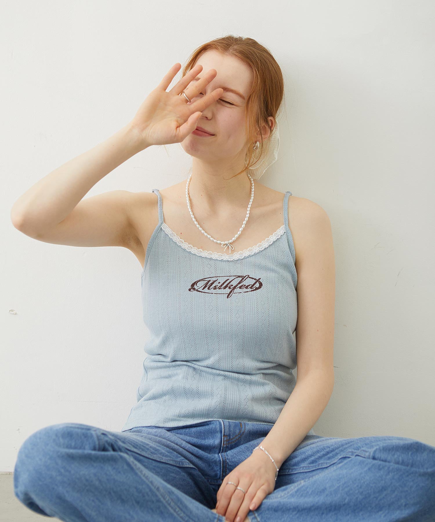 OVAL LOGO LACE CAMISOLE