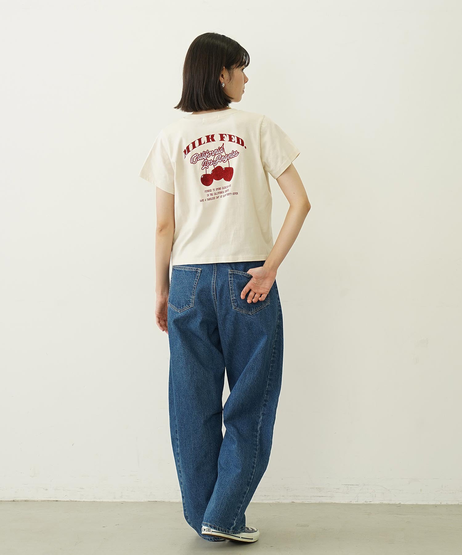 GLITTER  CHERRY COMPACT S/S TEE