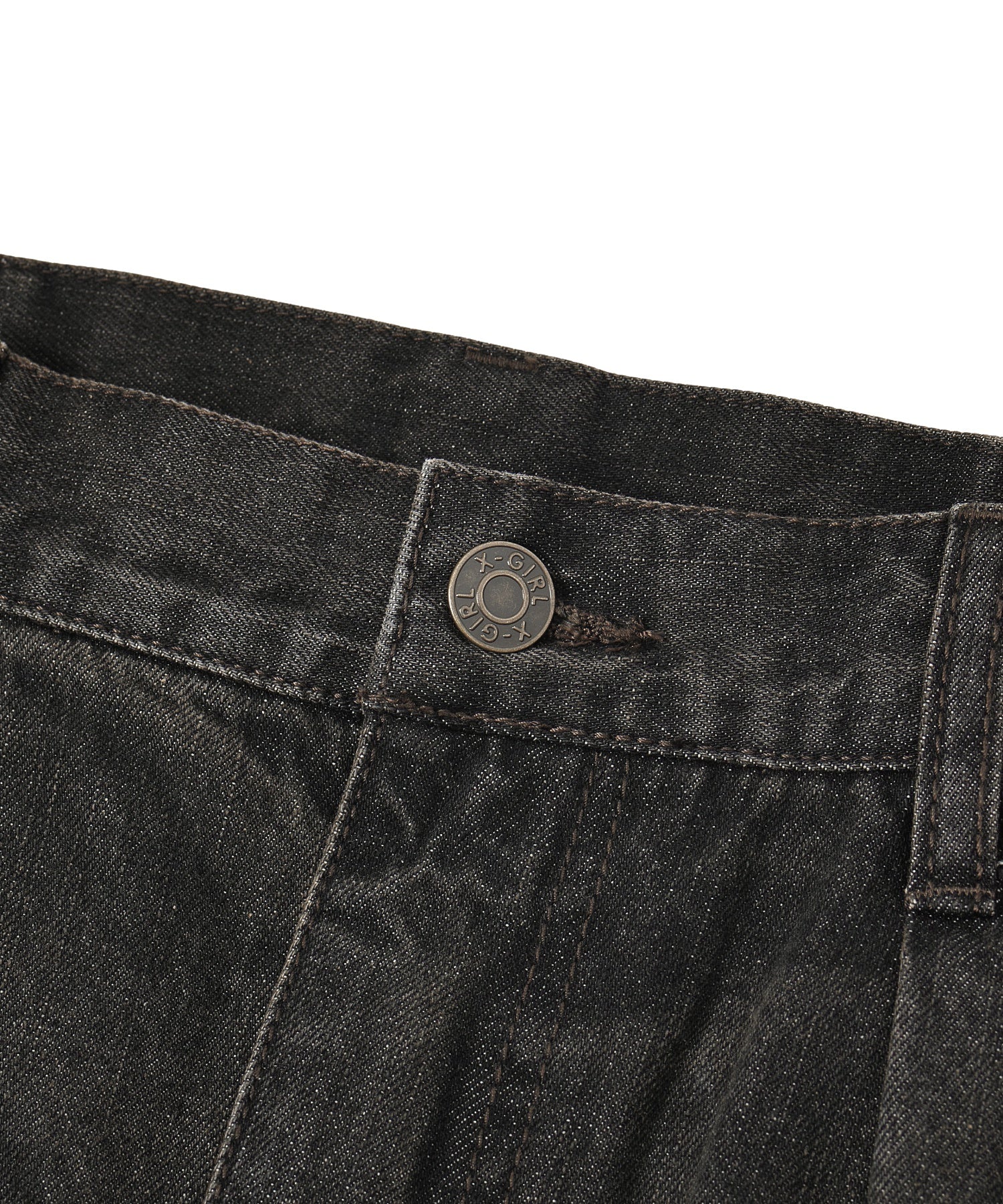 TUCK WIDE LEG DENIM PANTS