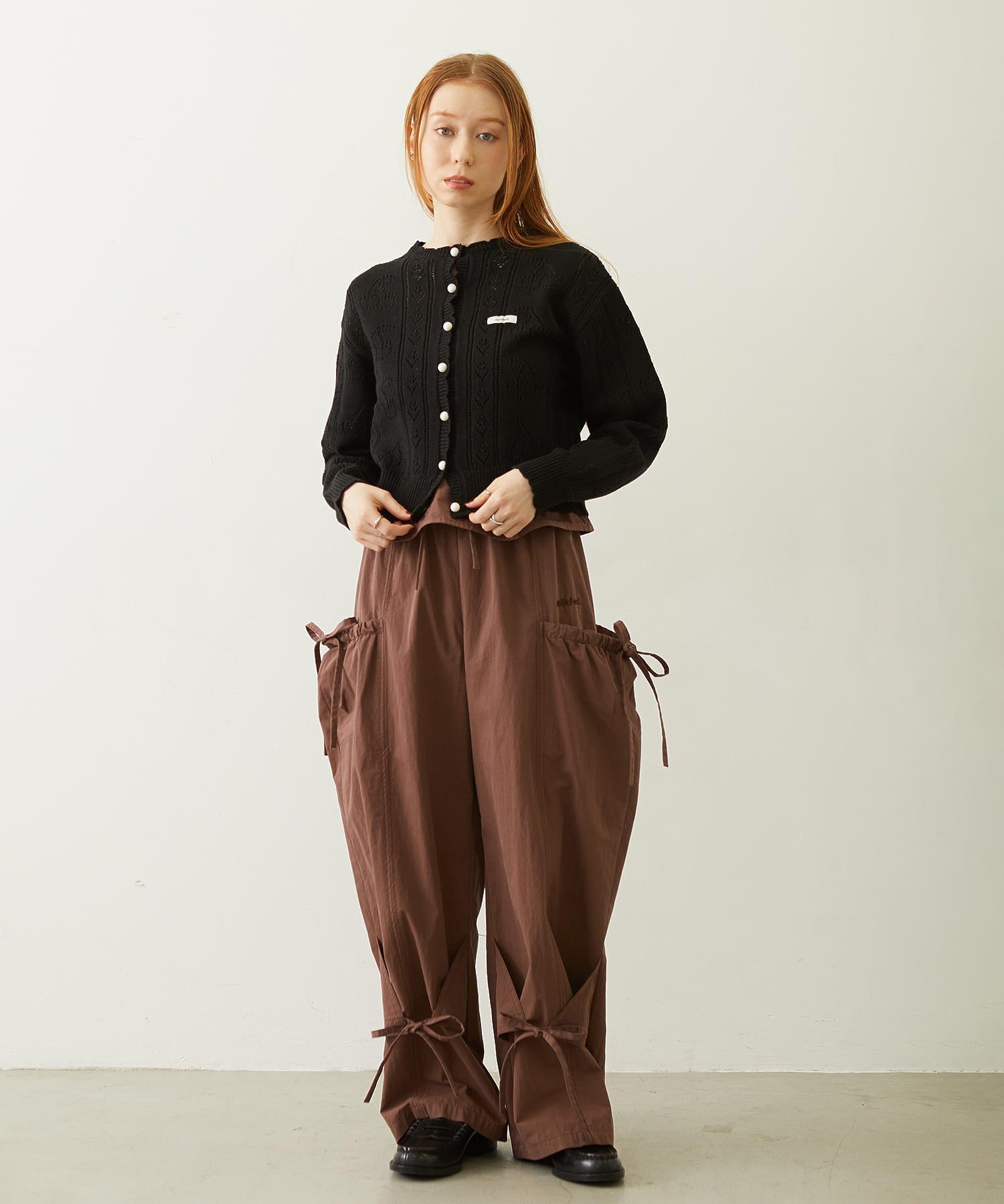 CHERRY OPEN KNIT CARDIGAN