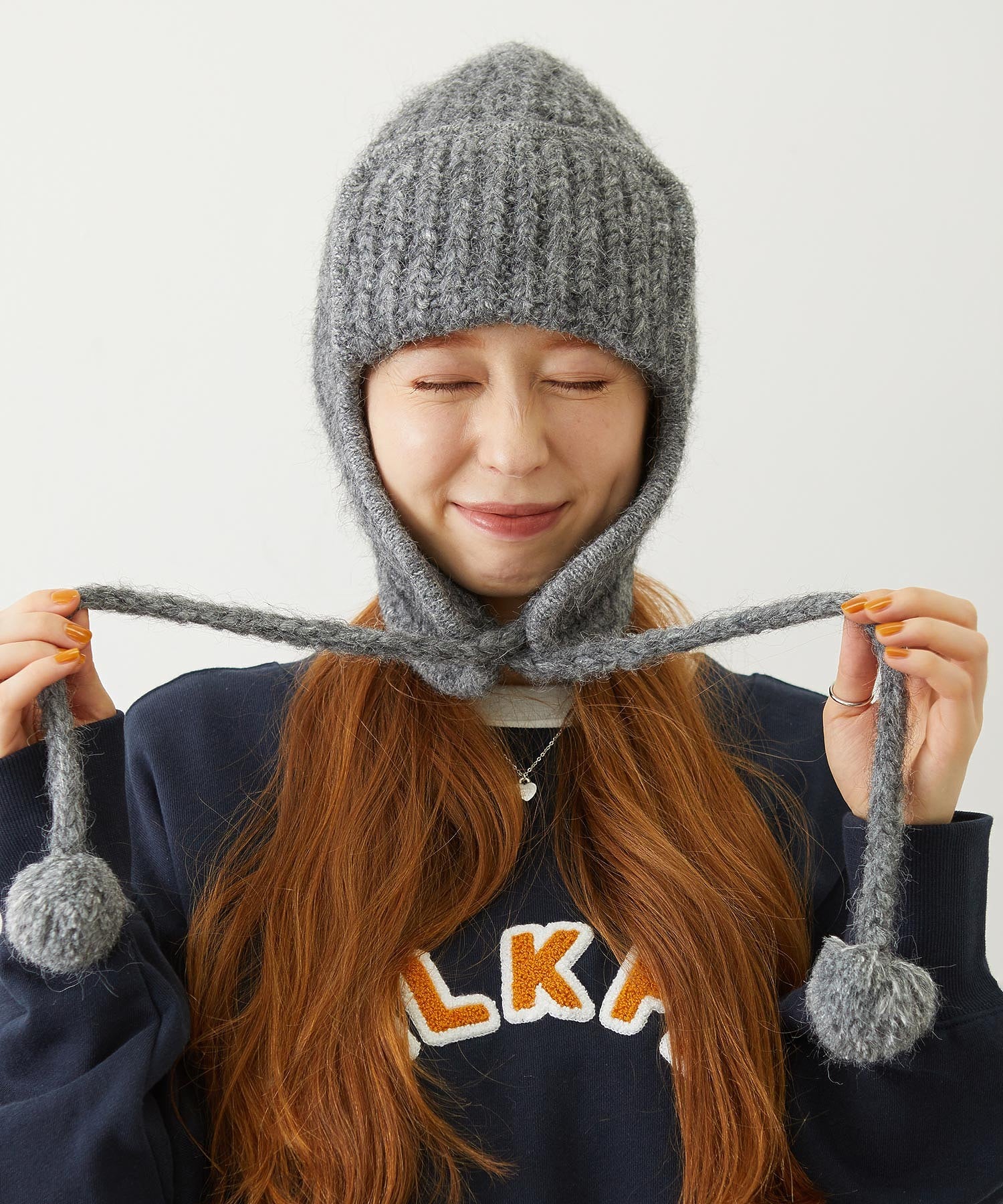 EAR FLAP KNIT CAP