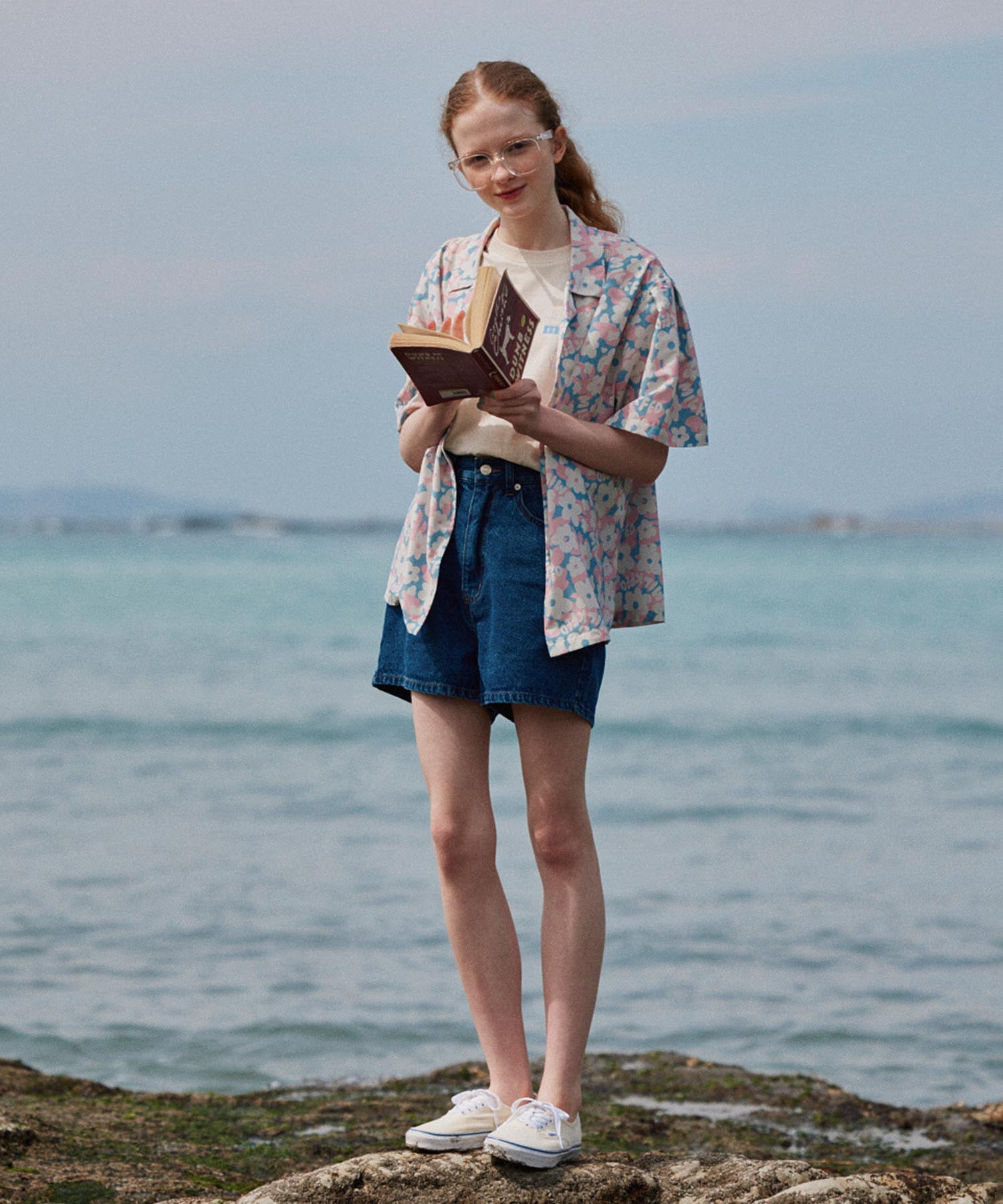 COOPER HEART DENIM SHORT PANTS