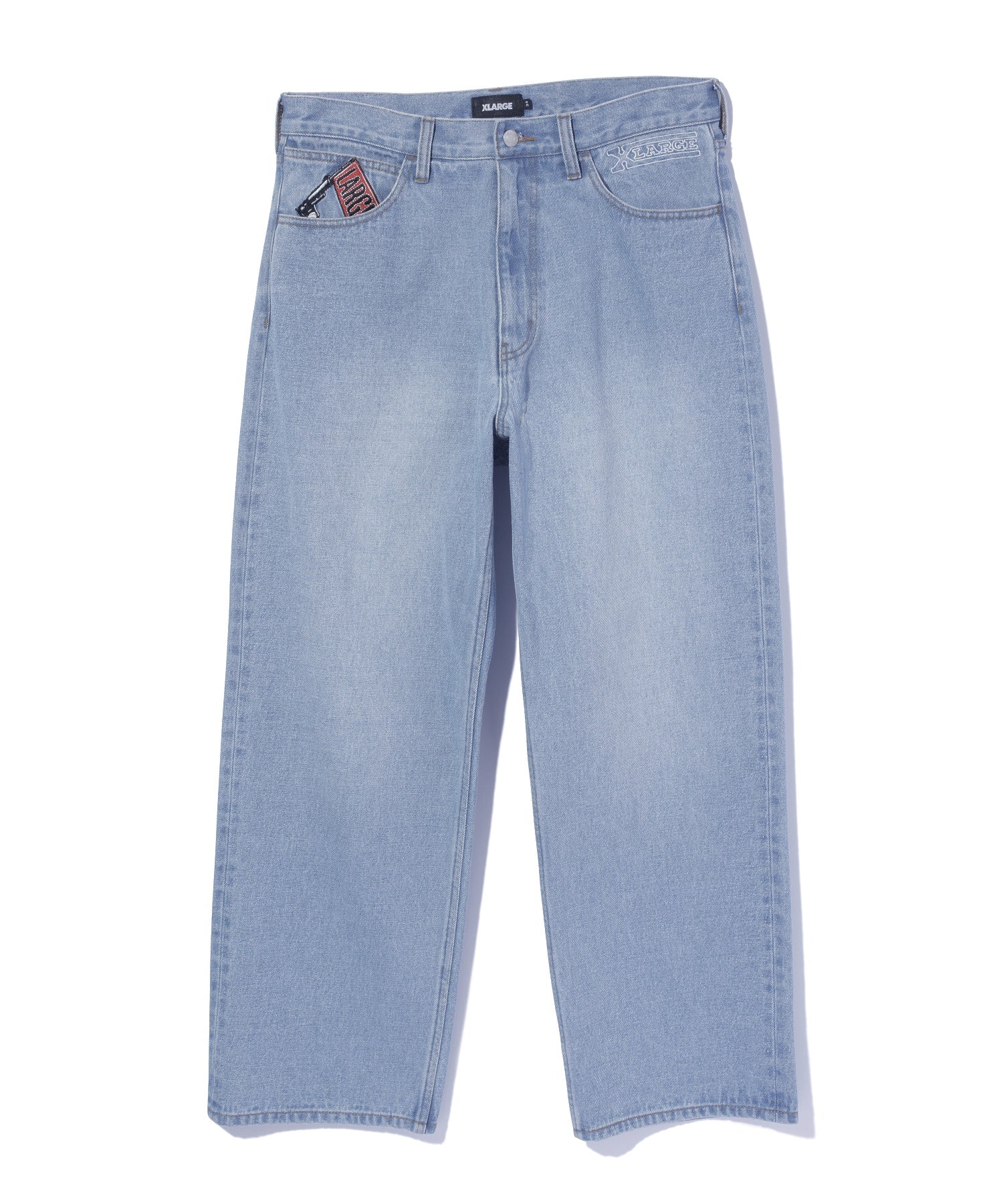 EMBROIDERED DENIM PANTS