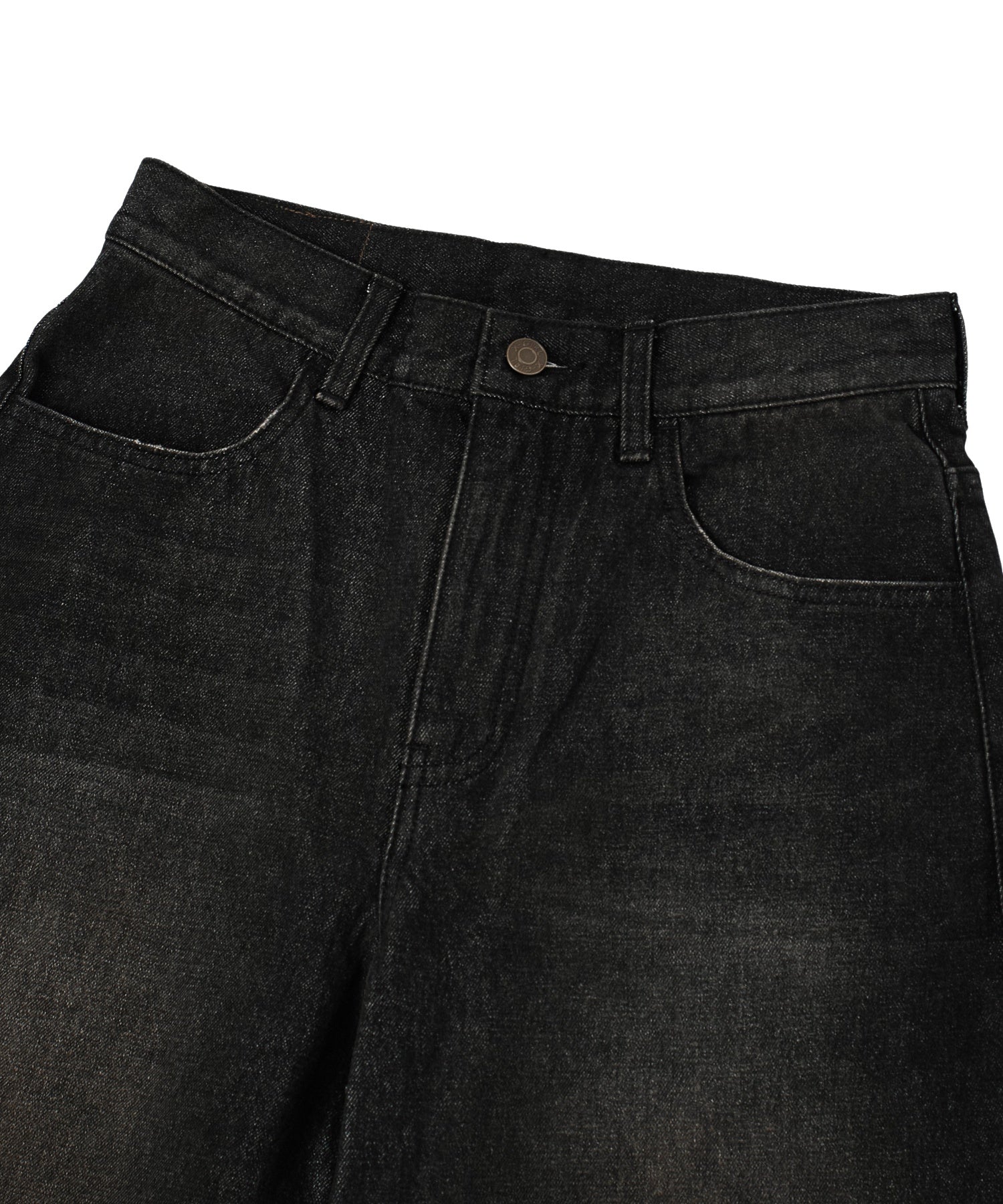 WAXED DENIM SHORTS