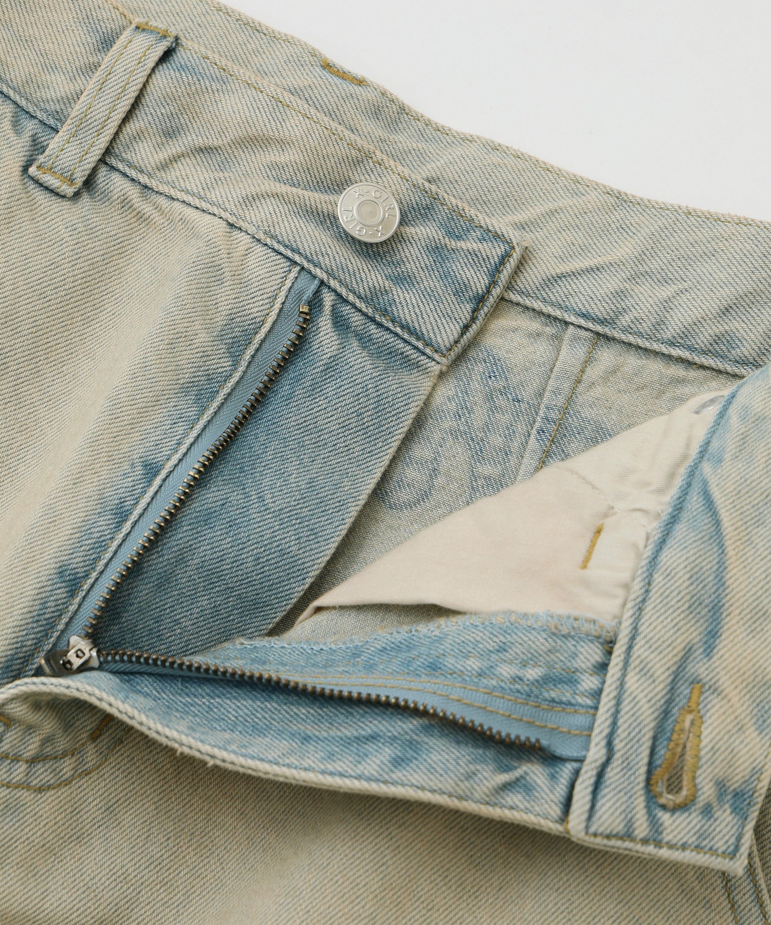 CURSIVE LOGO DENIM CARGO PANTS