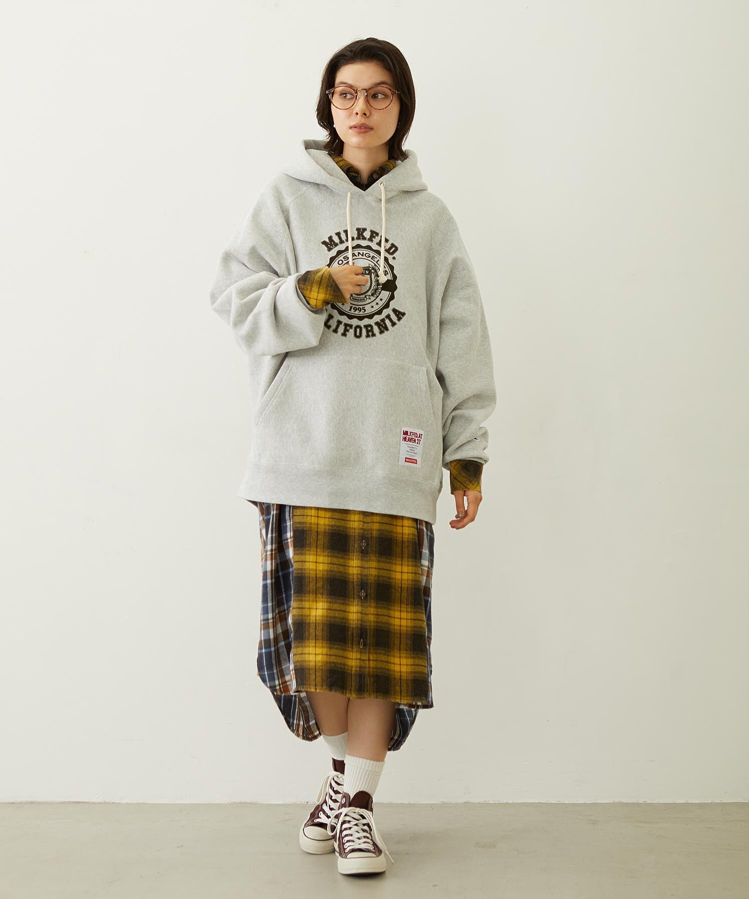 MILKFED. × CHAMPION COLLEGE LOGO SWEAT HOODIE