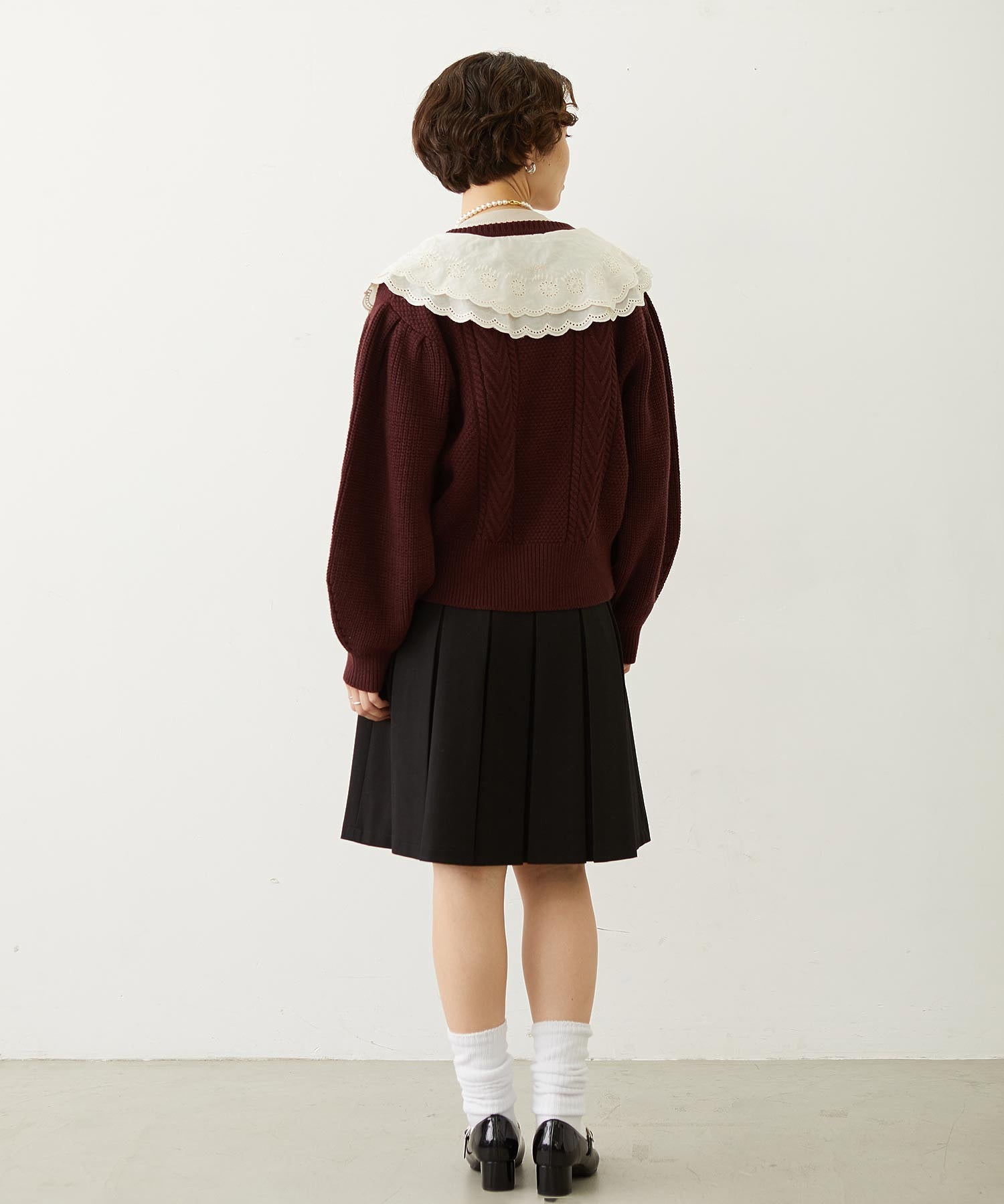 BELTED PLEATED SKIRT