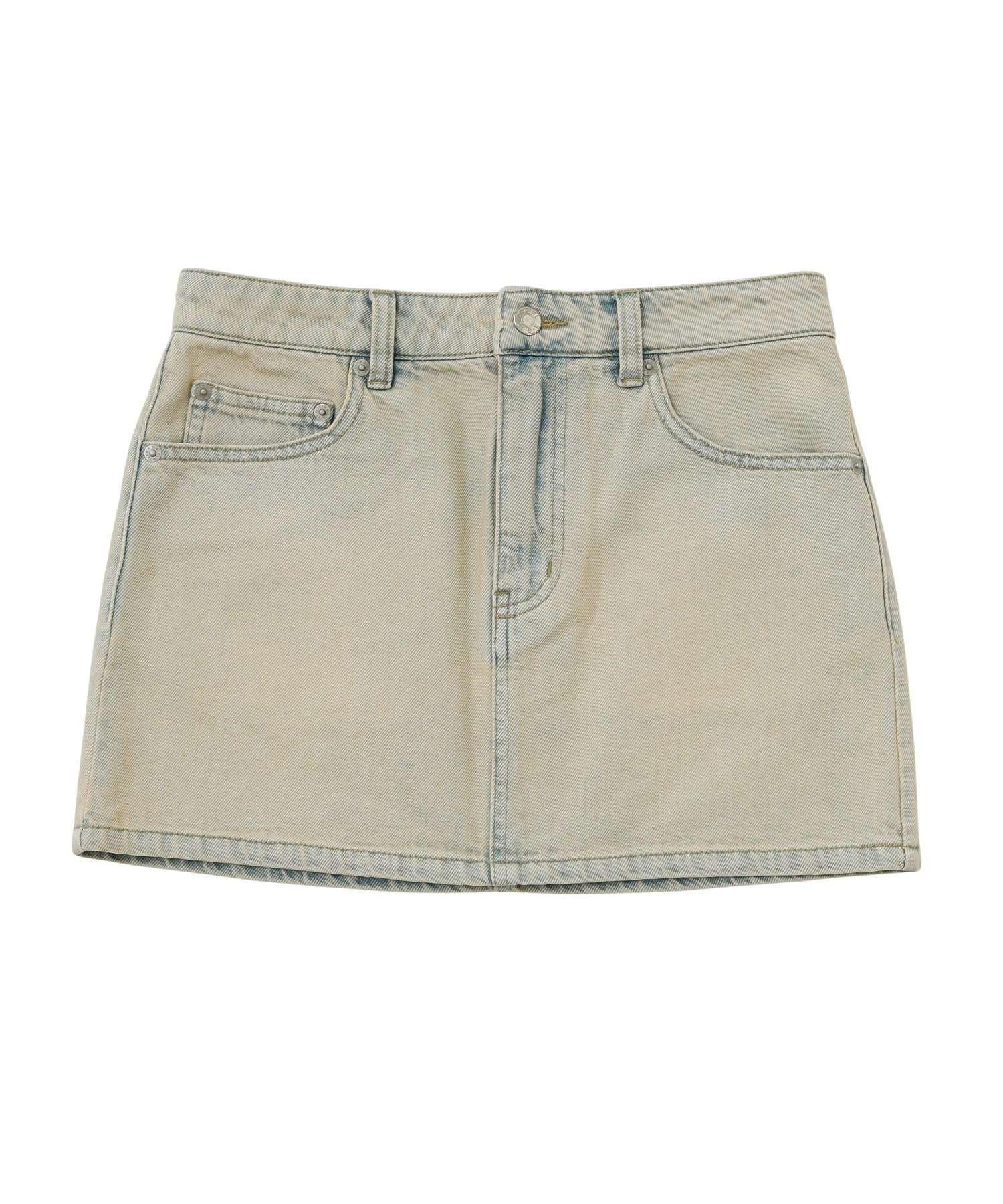 CURSIVE LOGO DENIM MINI SKIRT