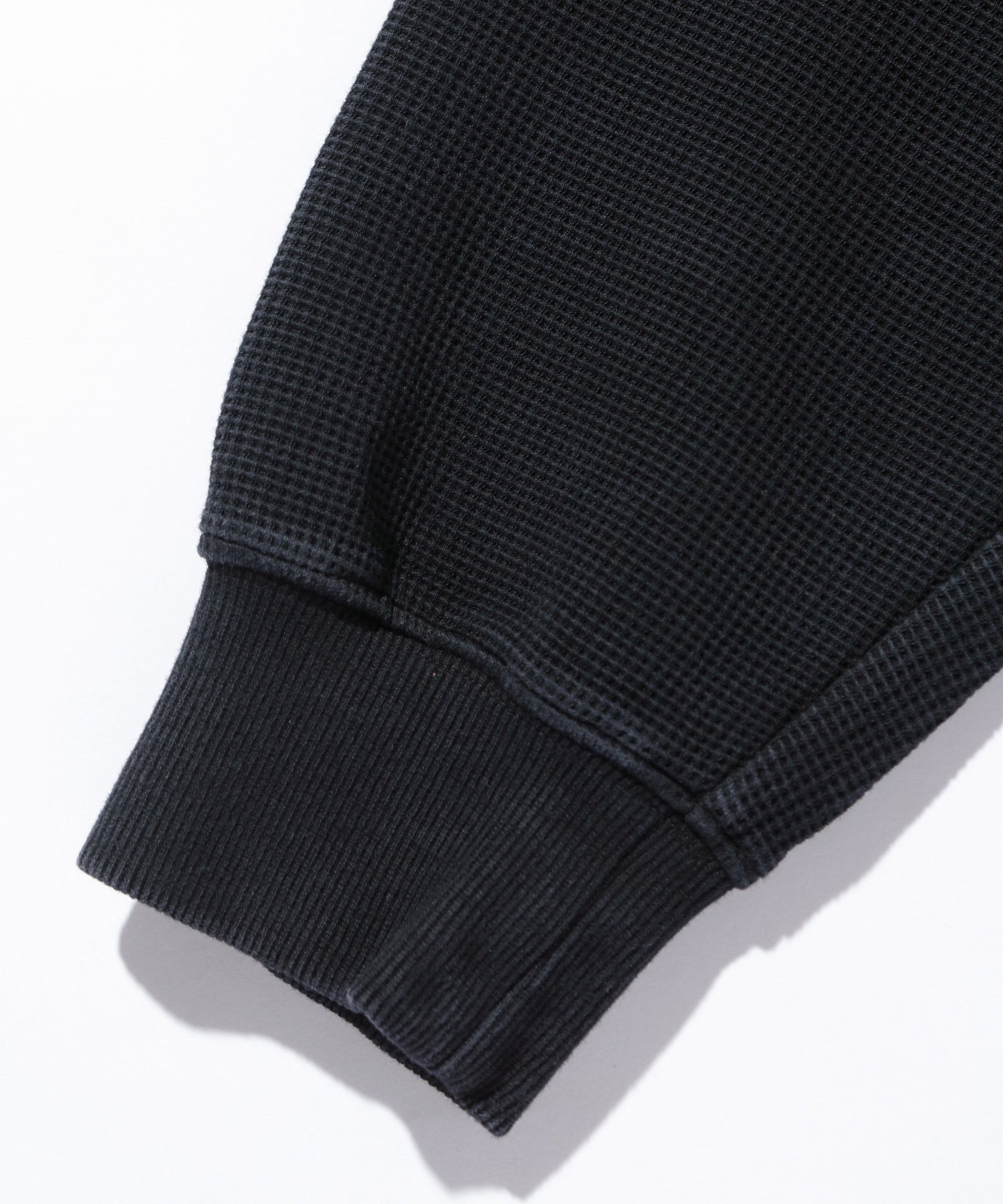 FADED WAFFLE ZIP UP HOODED SWEATSHIRT