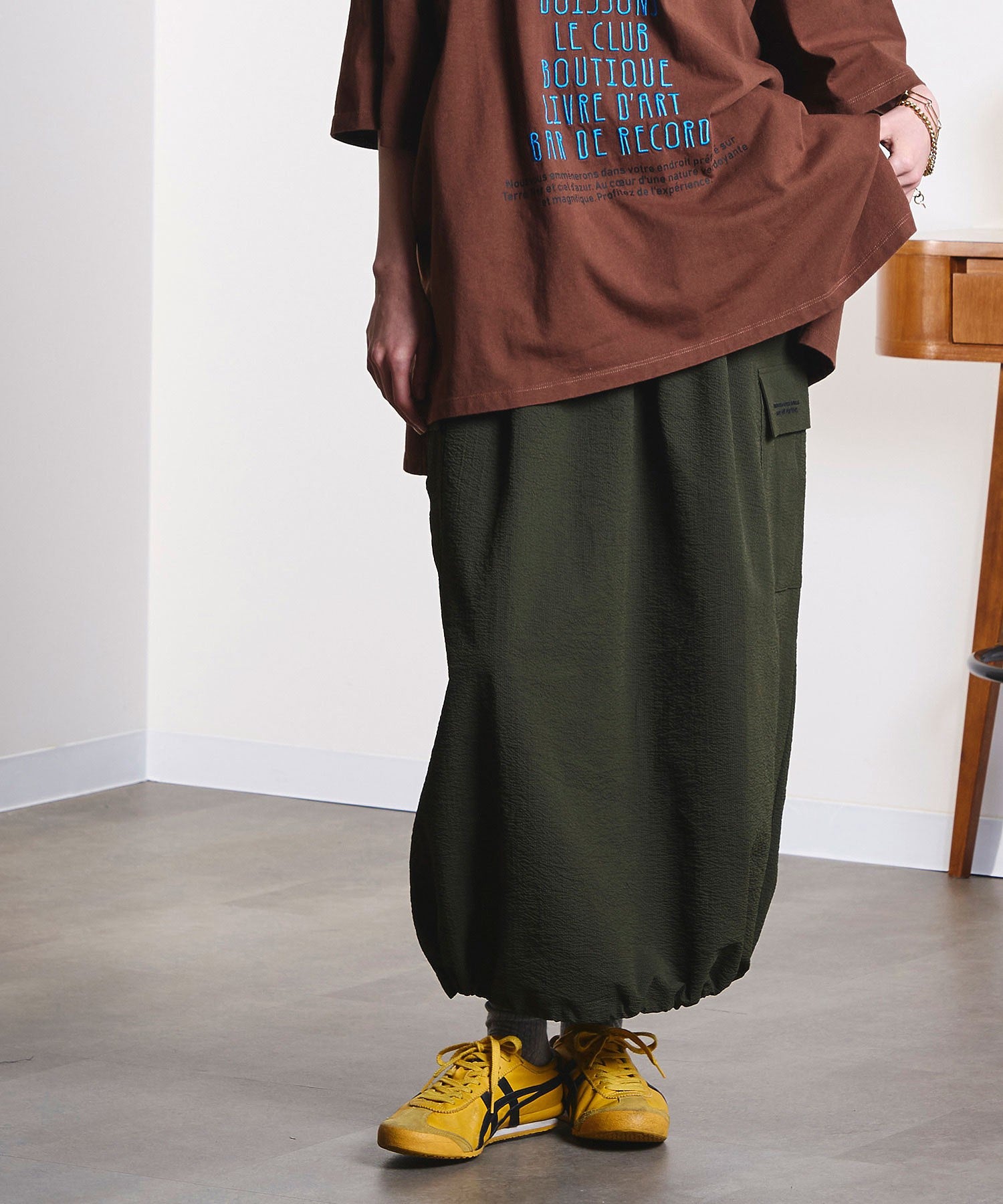 GENE HEAVENS x THOUSAND MILE/CARGO POCKET MAXI SKIRT