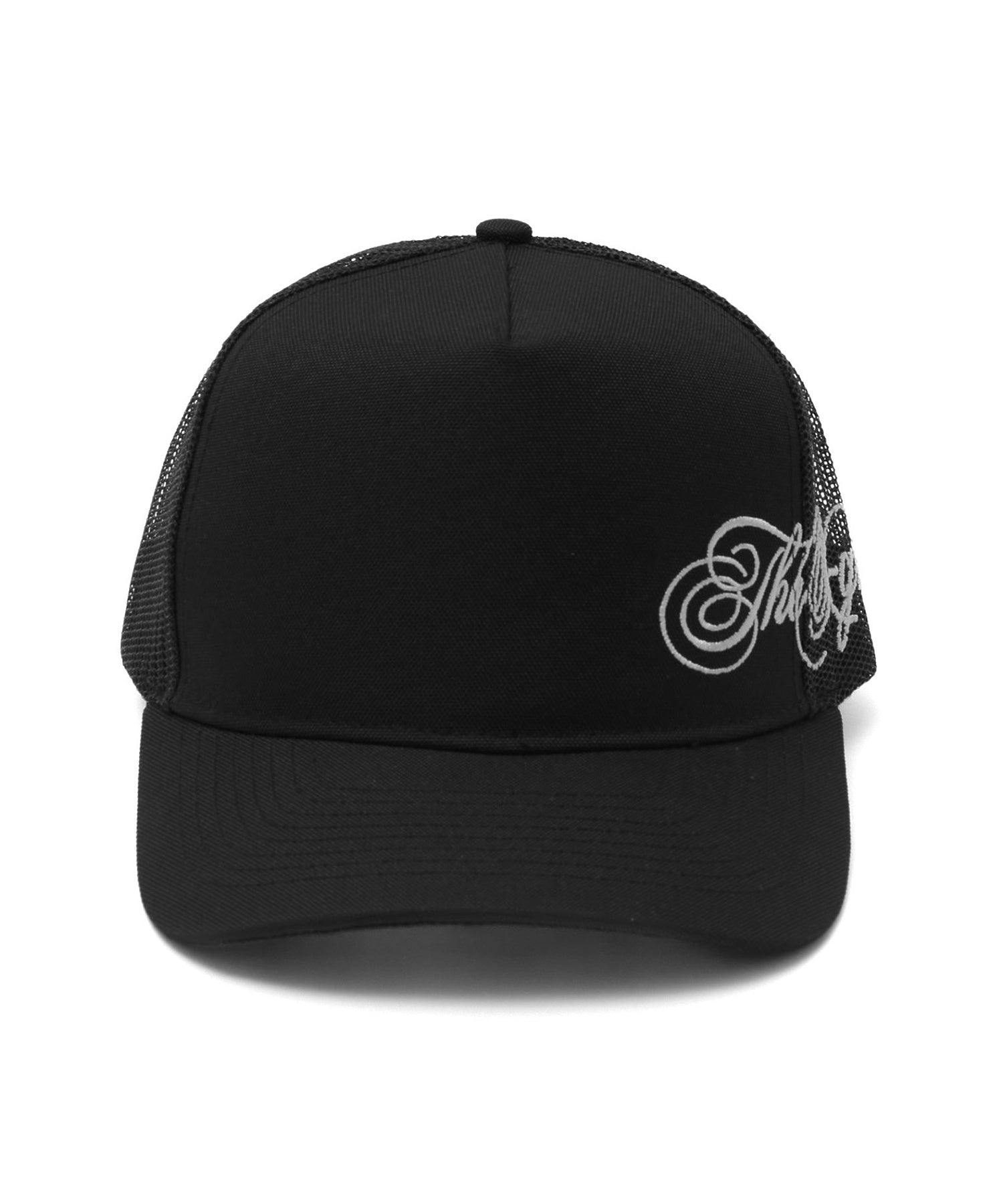 SIDE SCRIPT LOGO TRUCKER CAP
