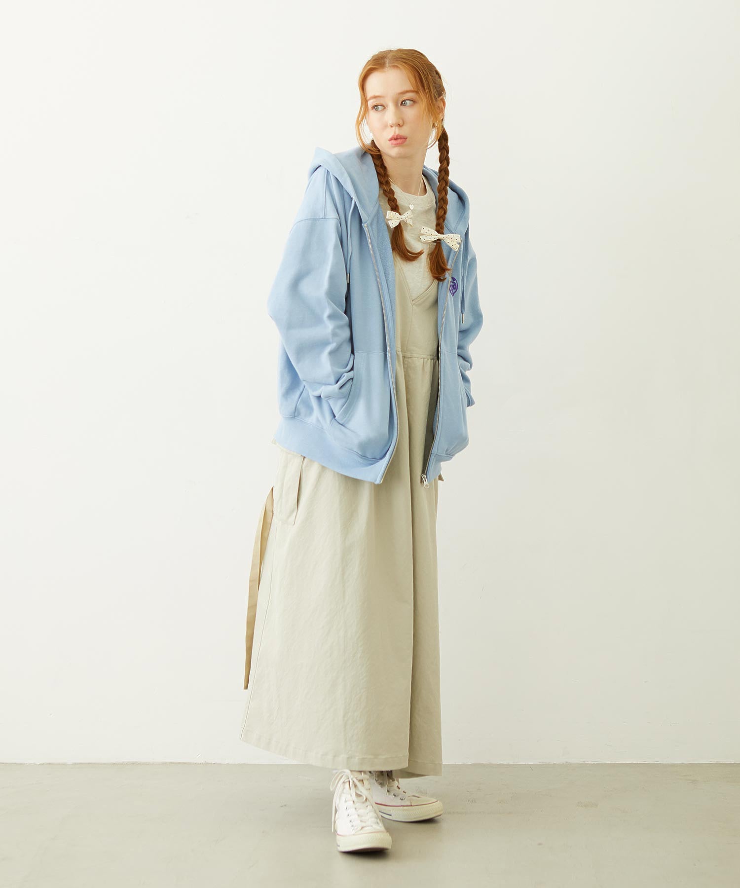 MELTY CHERRY WIDE ZIP UP HOODIE