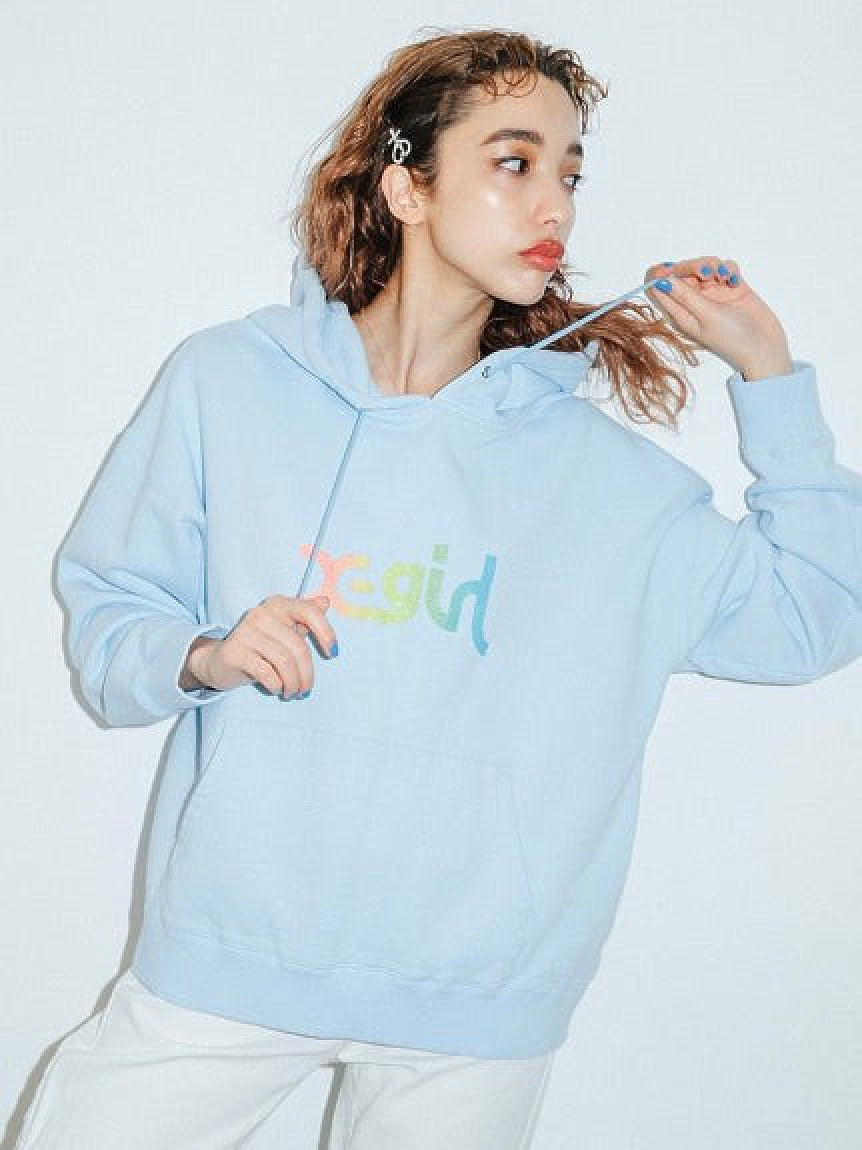 GRADATION MILLS LOGO BABY SWEAT HOODIE X-girl
