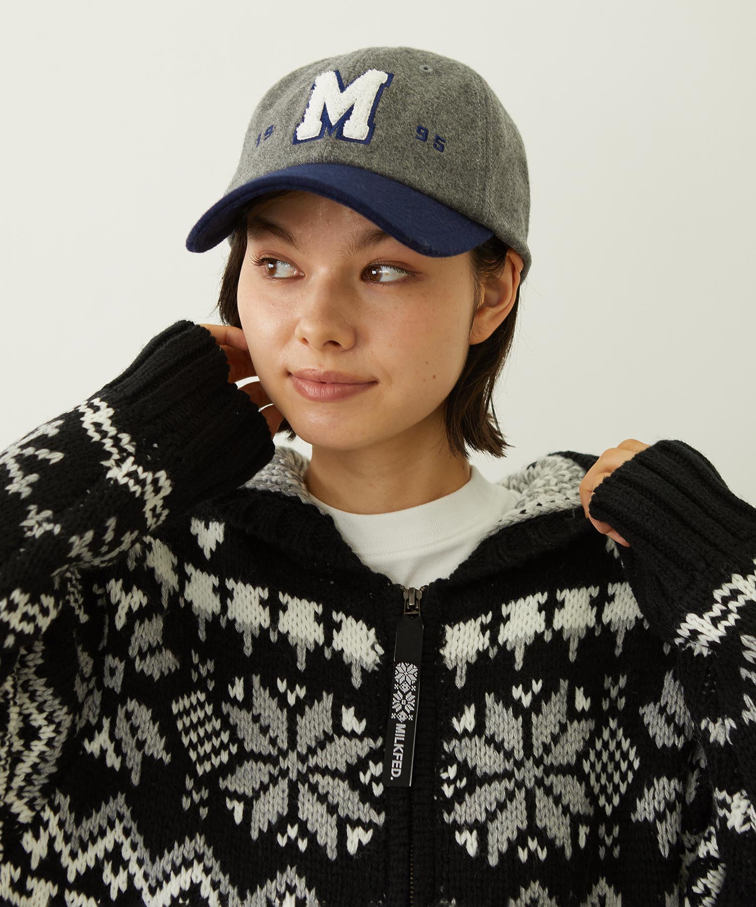 CHENILLE LOGO EMBROIDERY MELTON CAP