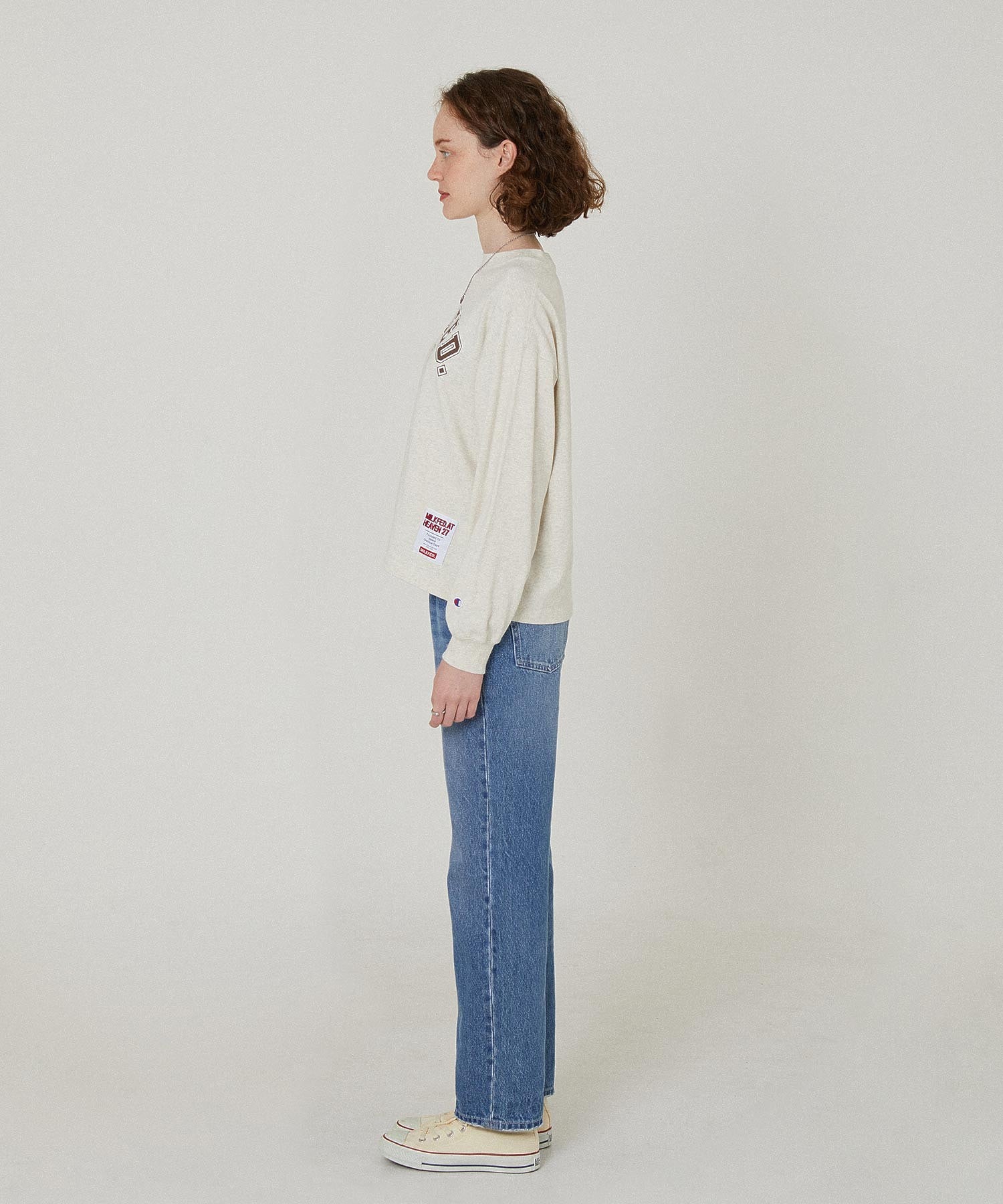 MILKFED.×CHAMPION LS TEE