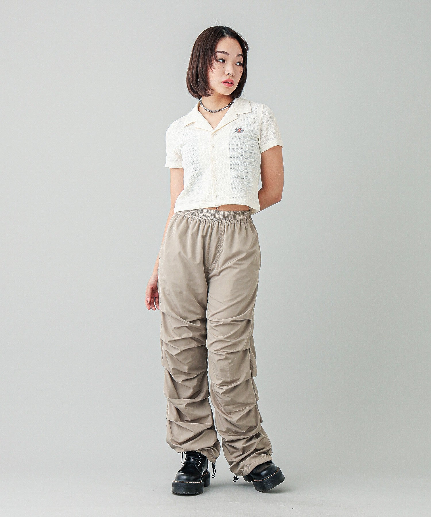 OPEN COLLAR COMPACT SHIRT