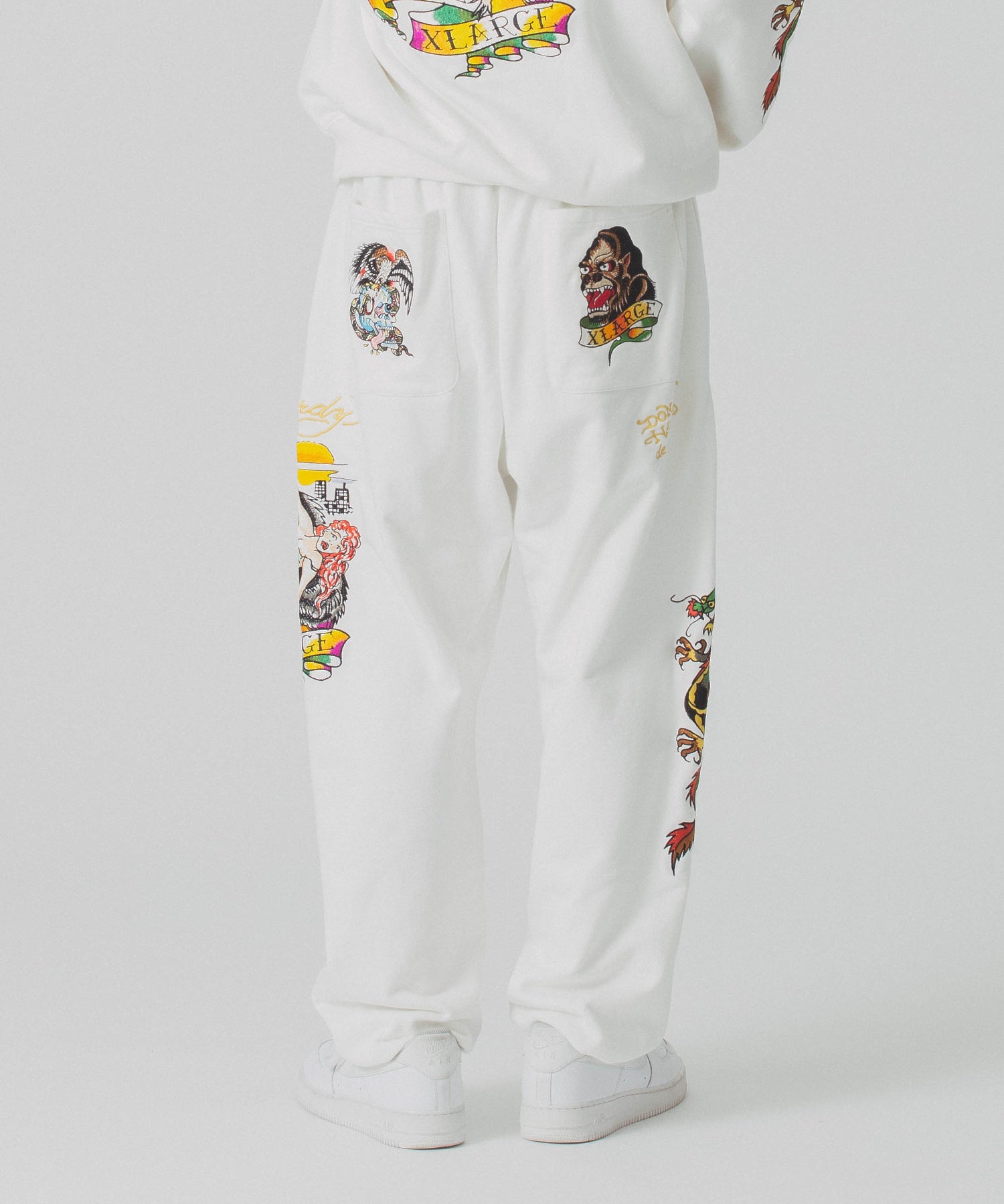 XLARGE×ED HARDY SWEAT PANTS