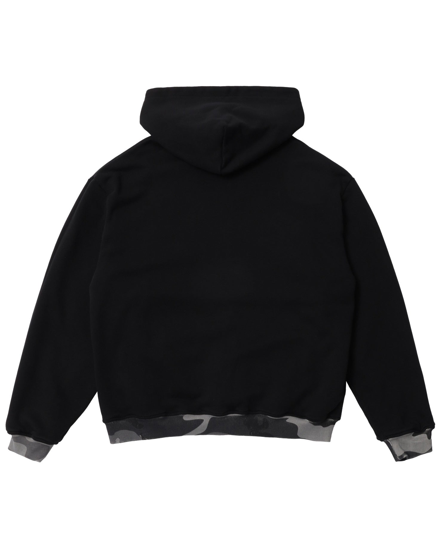 REVERSIBLE CAMO ZIP HOODED SWEATSHIRT