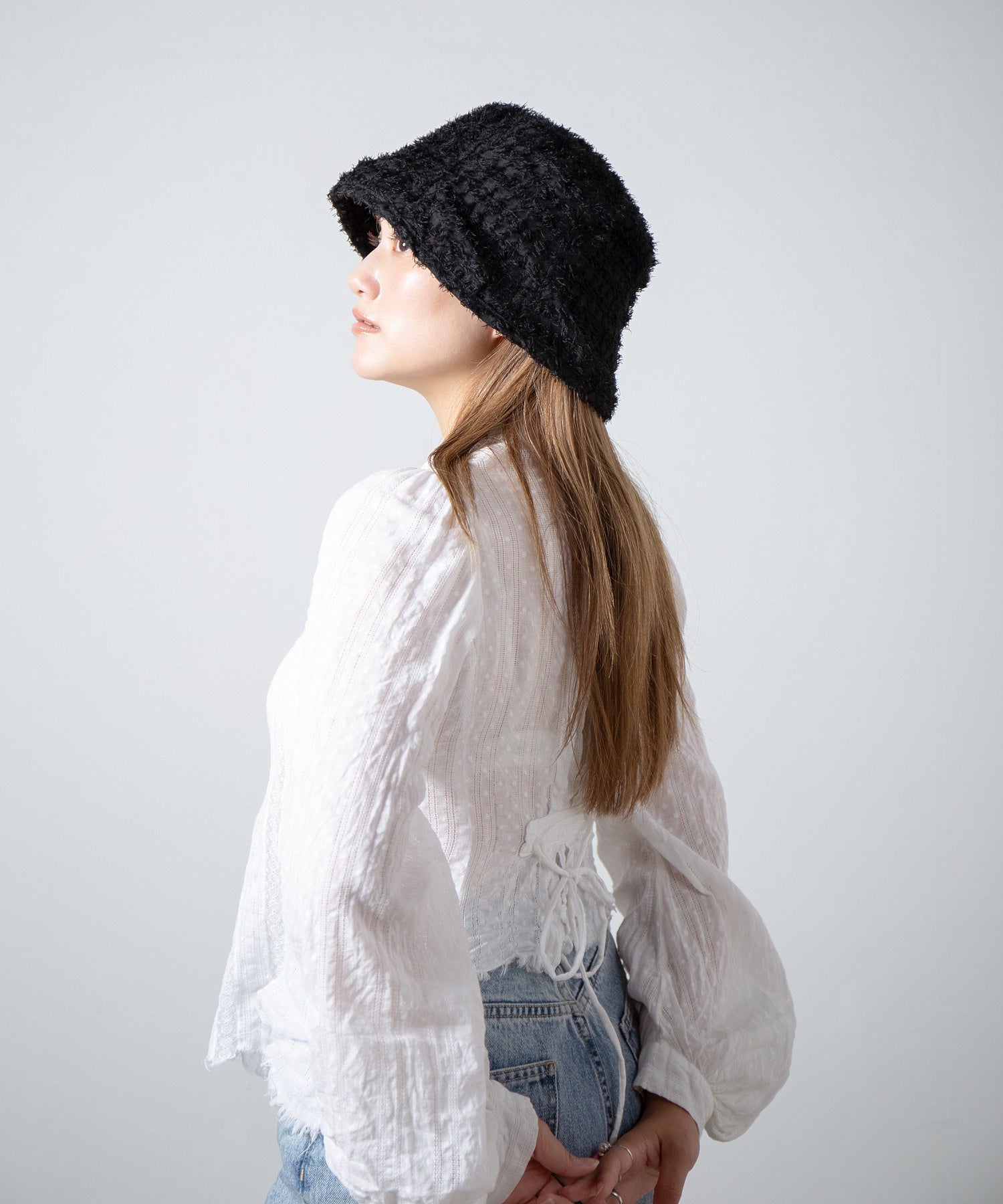【Racal】Sheer Shaggy Tulip Hat