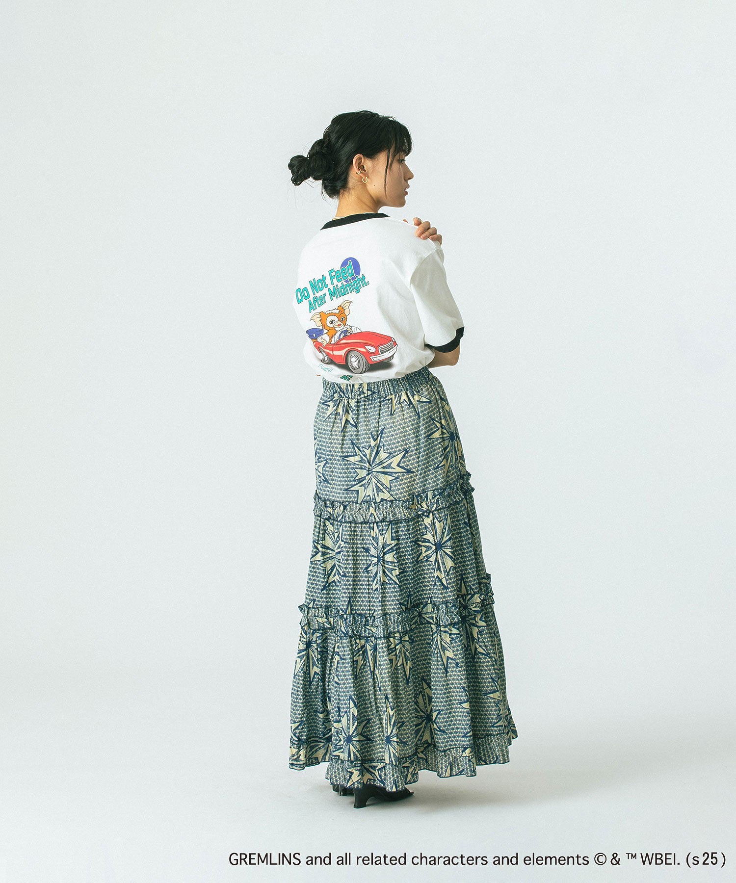 mag.by c/PRINT TIERED SKIRT