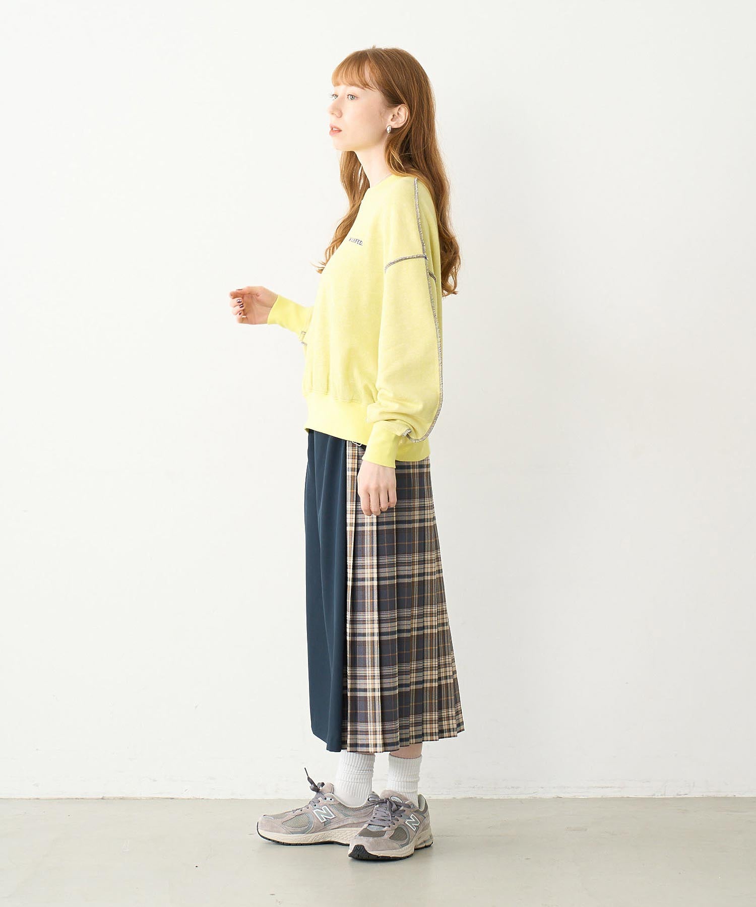 PLAID PANEL SKIRT