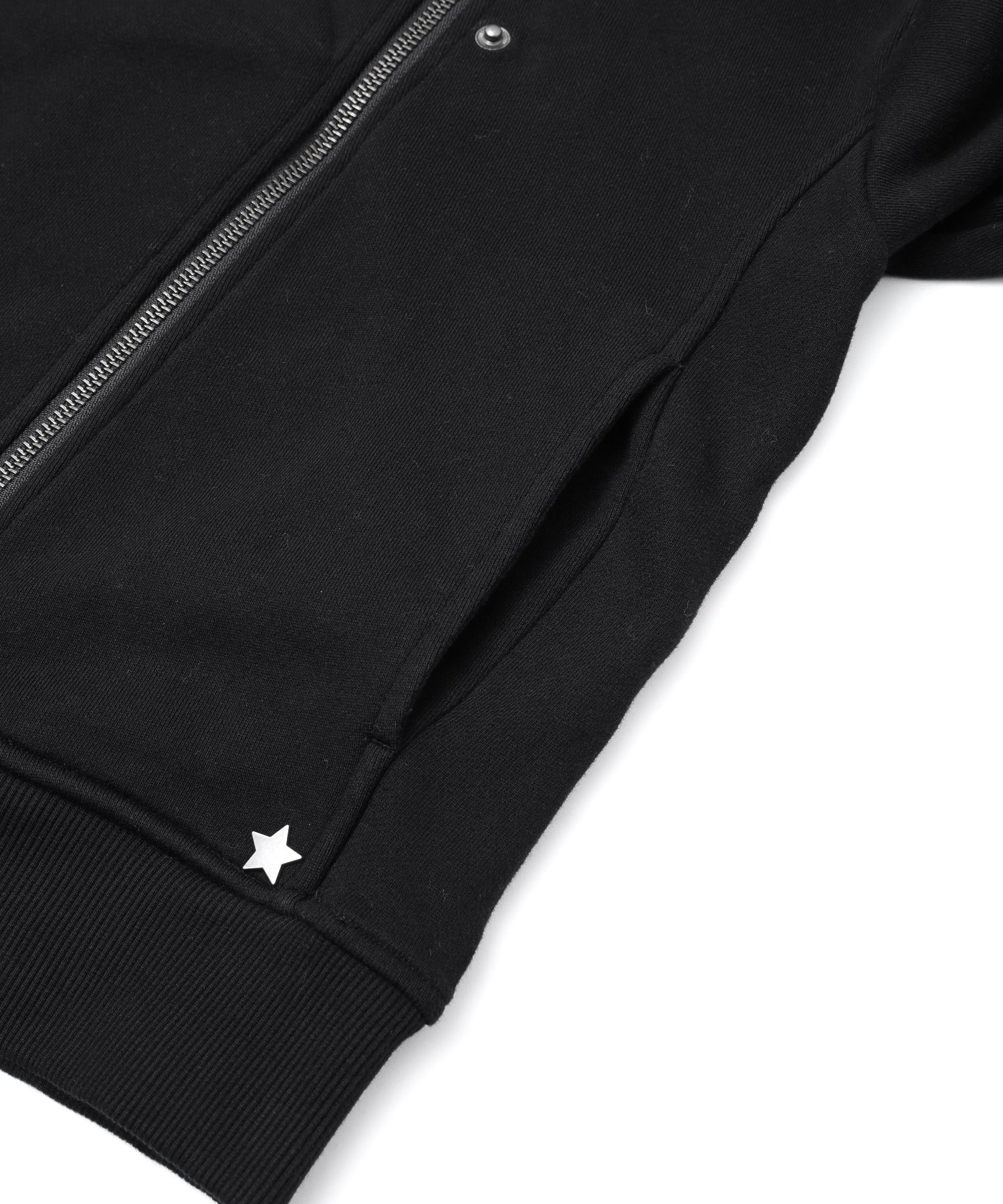 DOUBLE COLLAR ZIP UP SWEAT HOODIE
