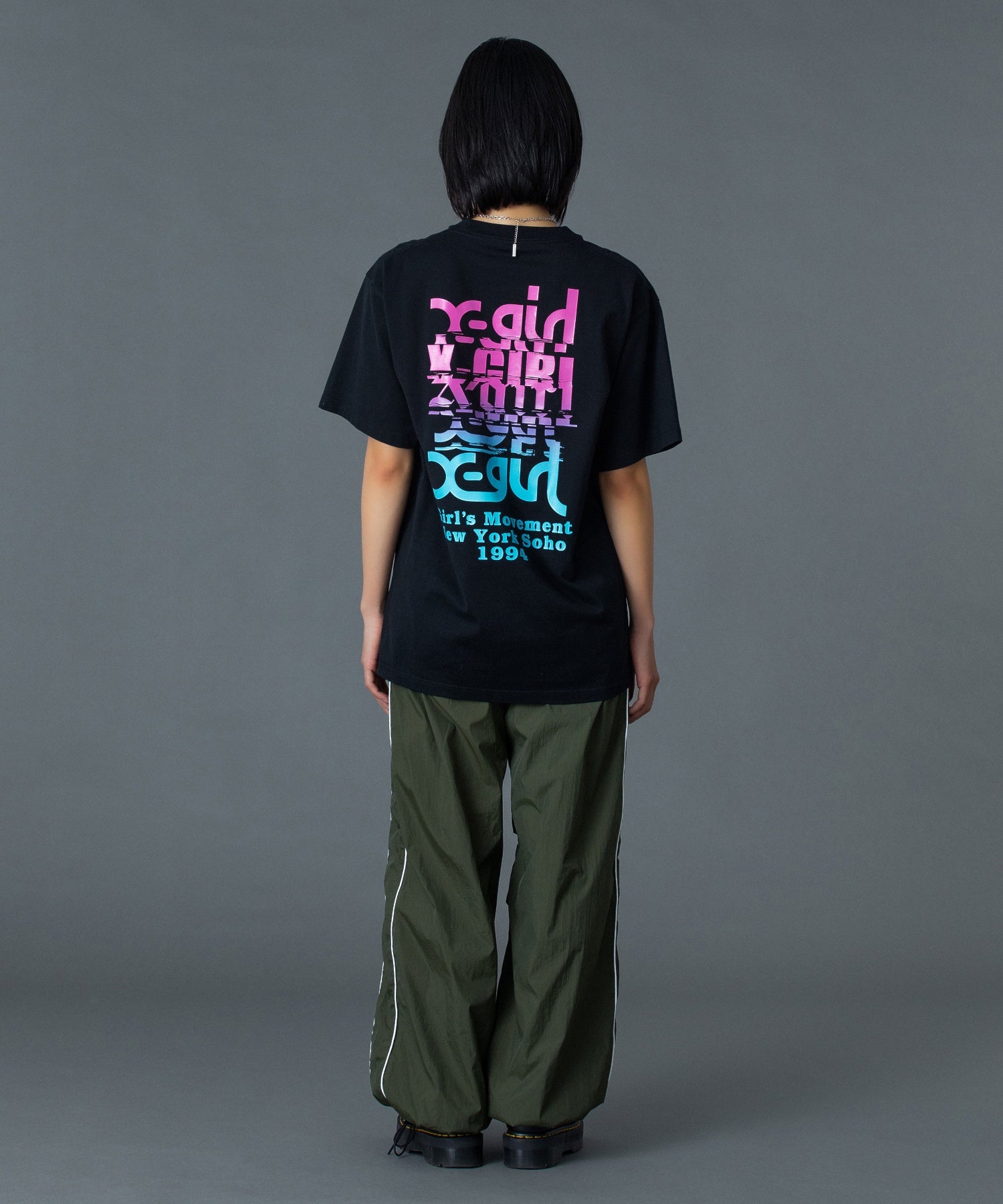 FACE LABEL TRACK PANTS