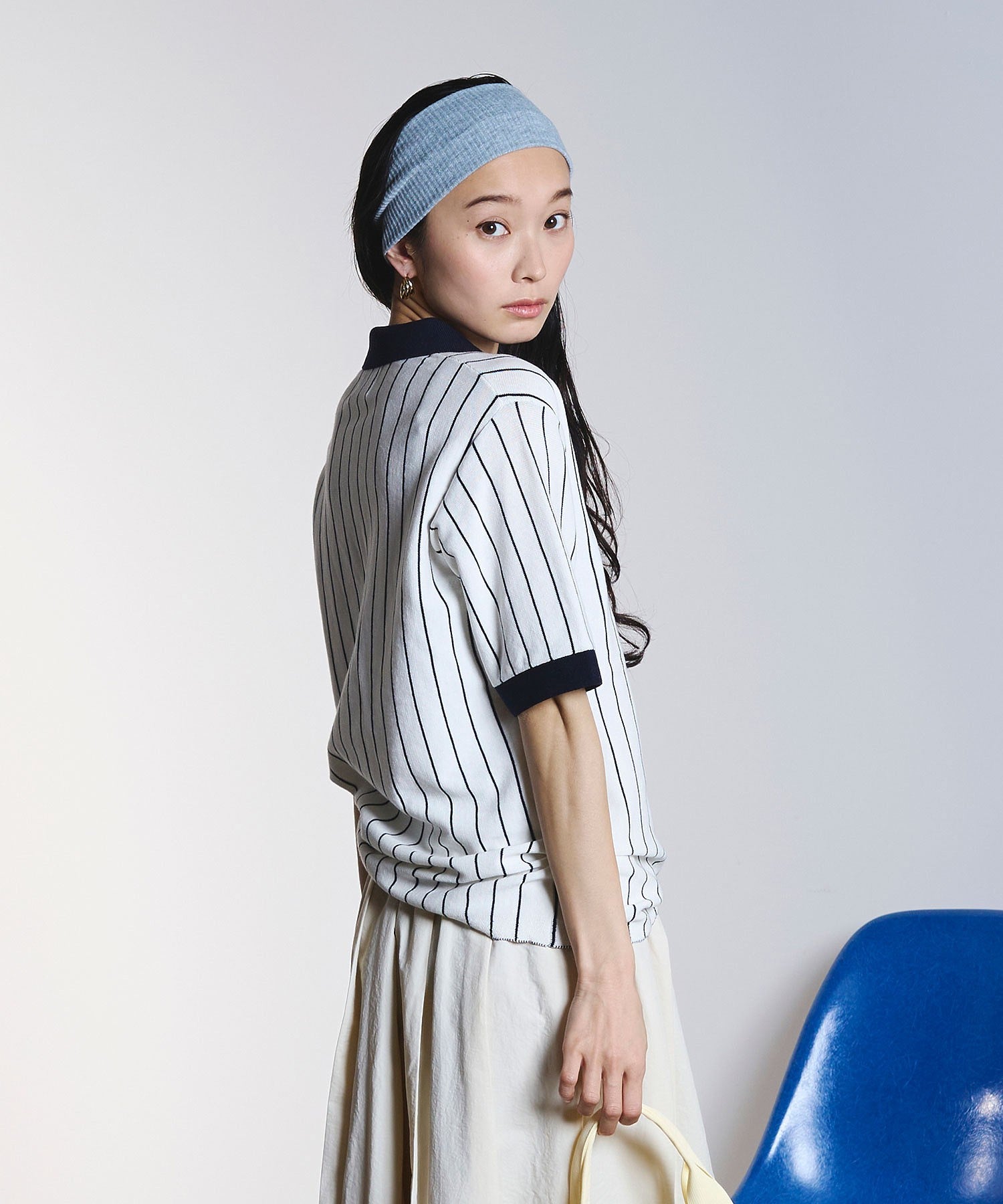 FILAⅹROSEBUD KNITTED POLO SHIRT