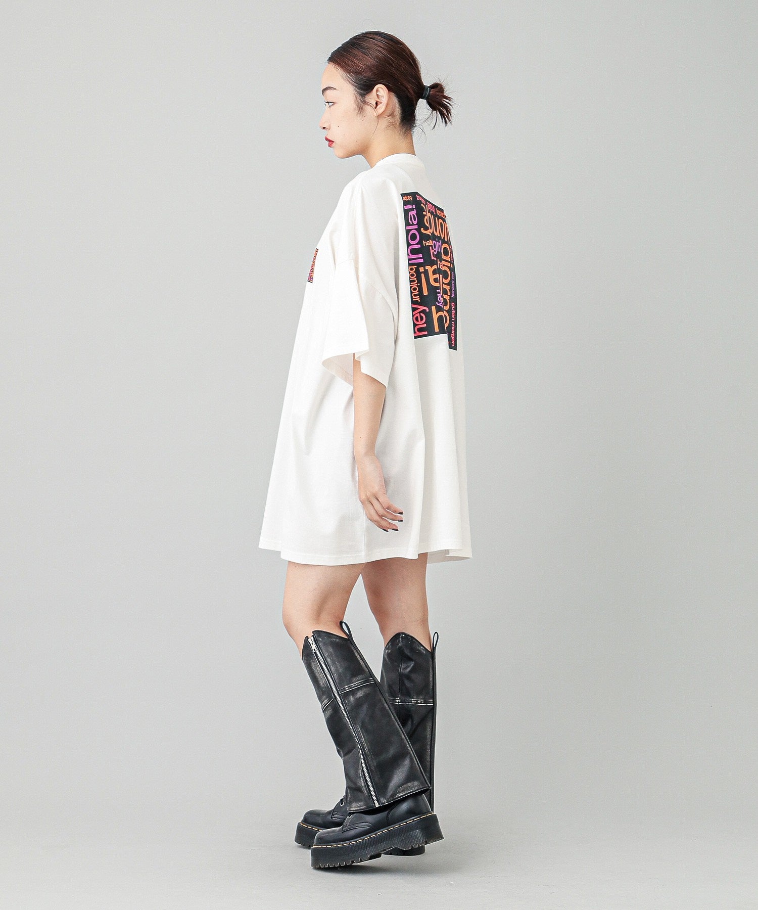 BONJOUR LOGO S/S BIG TEE DRESS