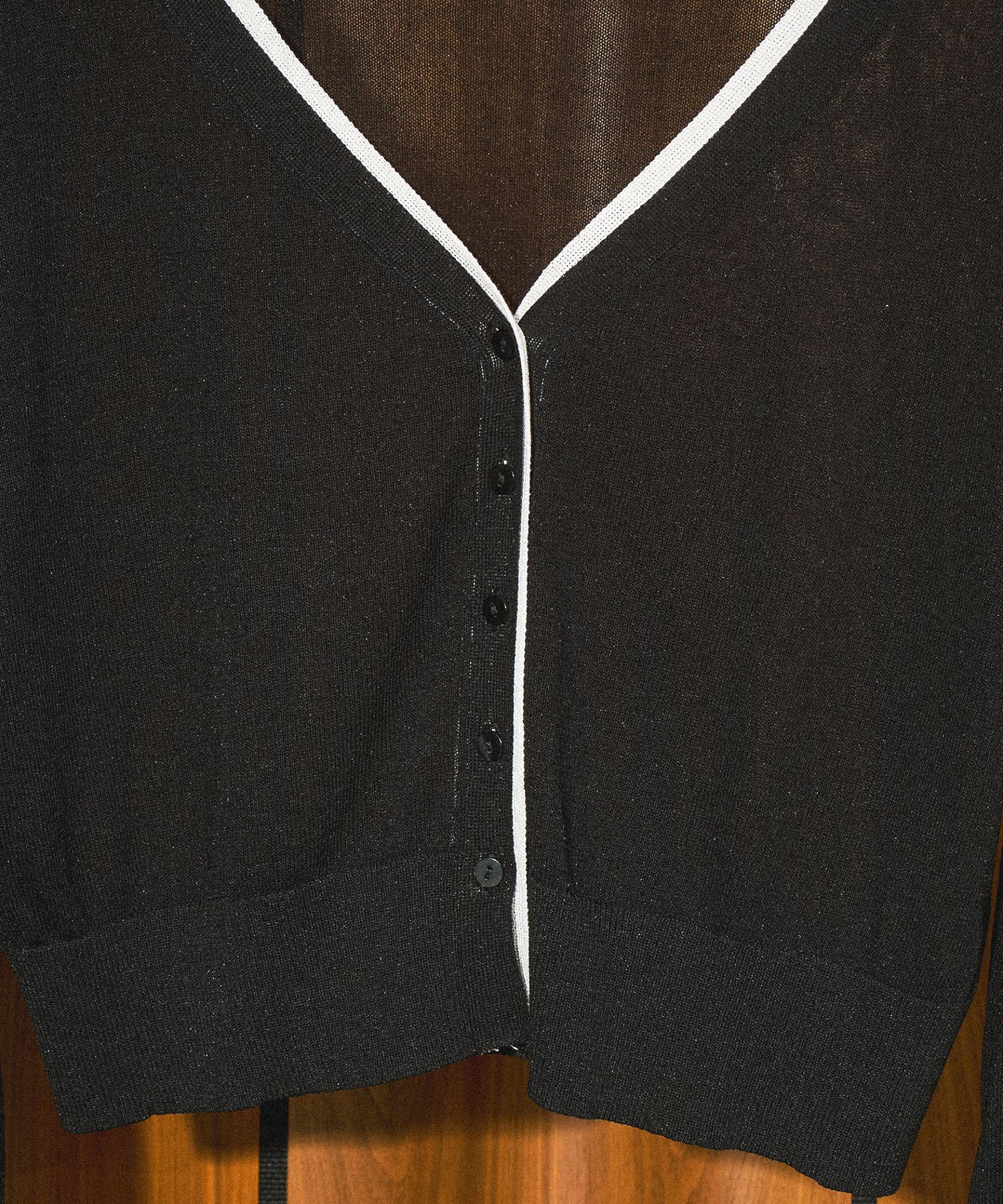 KNITTED RIB CARDIGAN