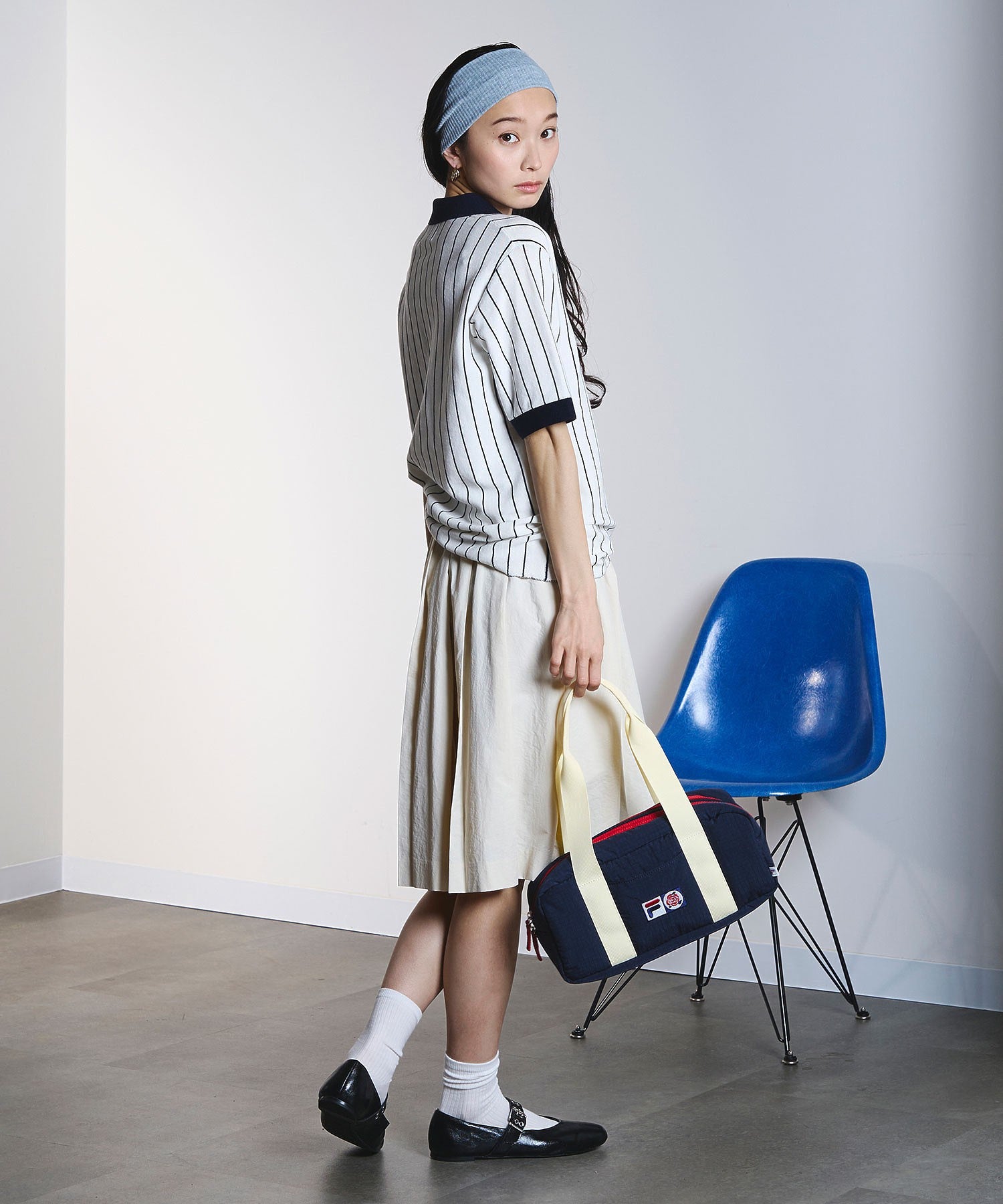 【ROSE BUD別注】FILA×ROSE BUD BI-COLOR BOSTON BAG