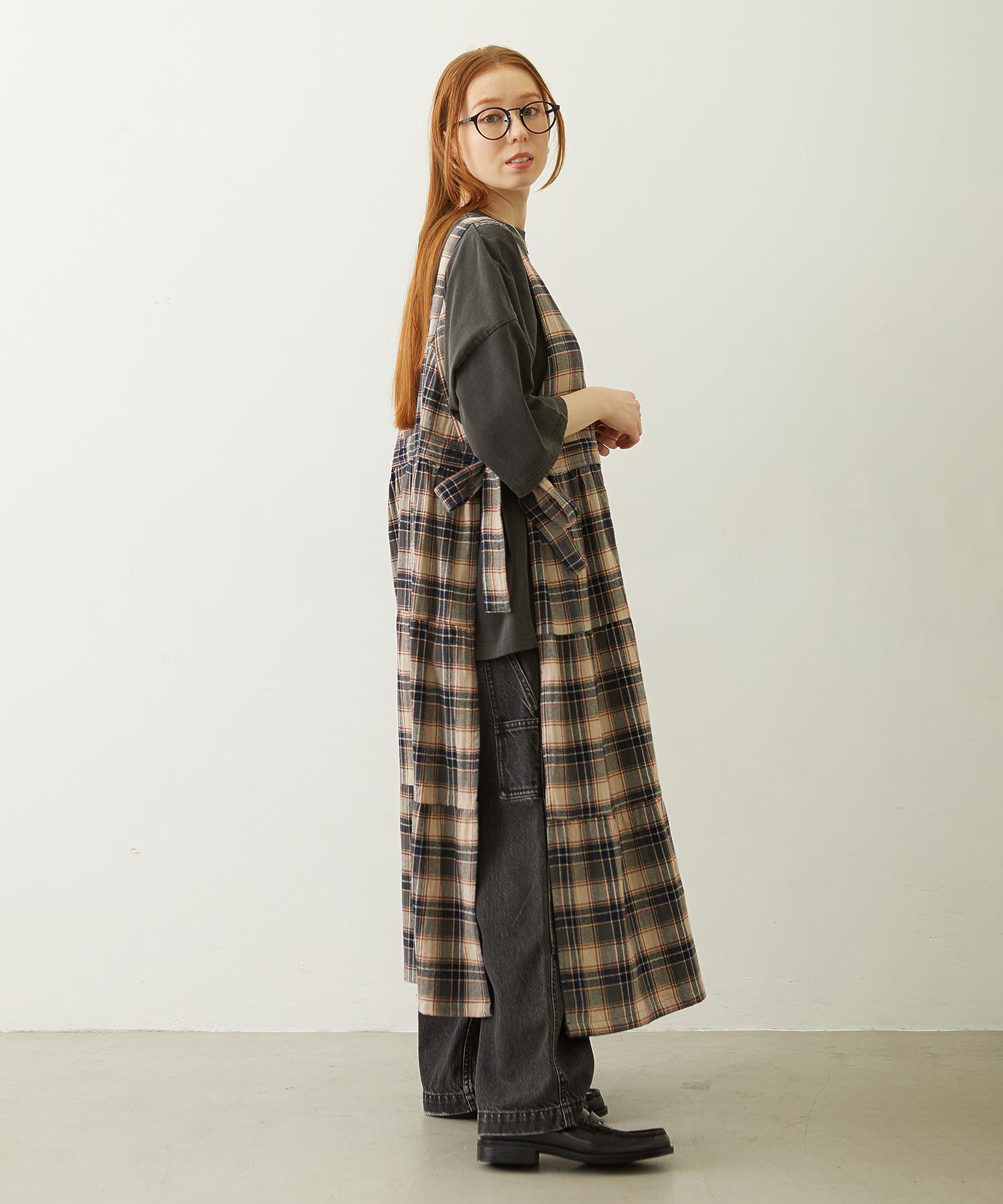 APRON TIERED DRESS