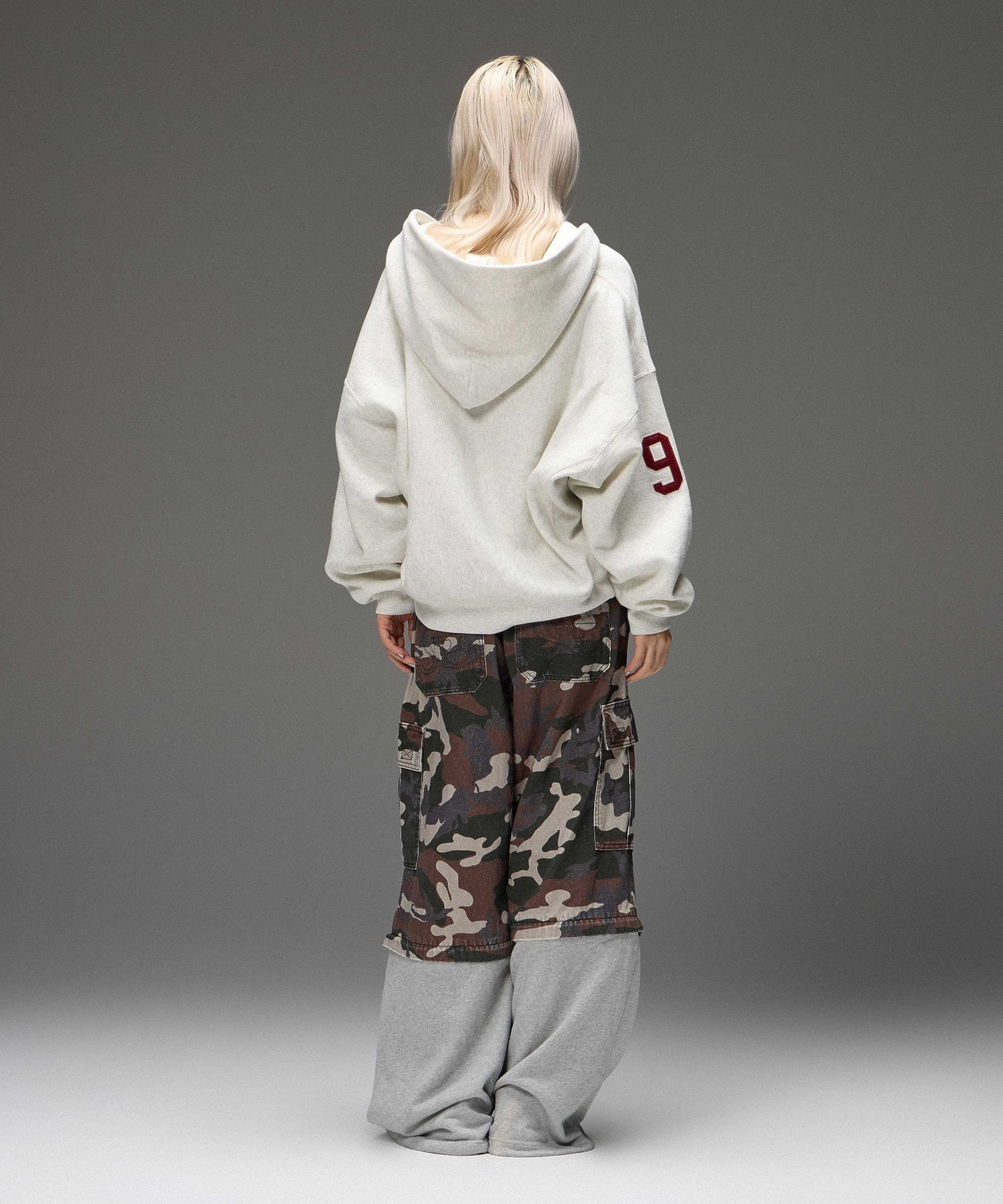 X-girl x Champion REVERSE WEAVE® PATCHED LOGO ZIP UP HOODIE