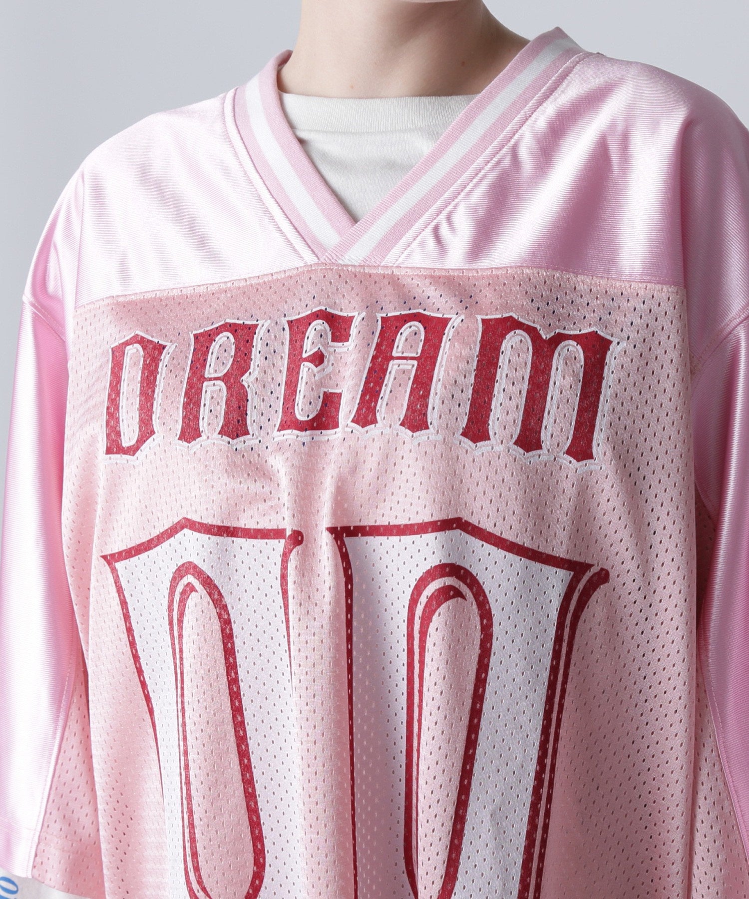 OKIRAKU×ROSE BUD/メッシュフットボールT