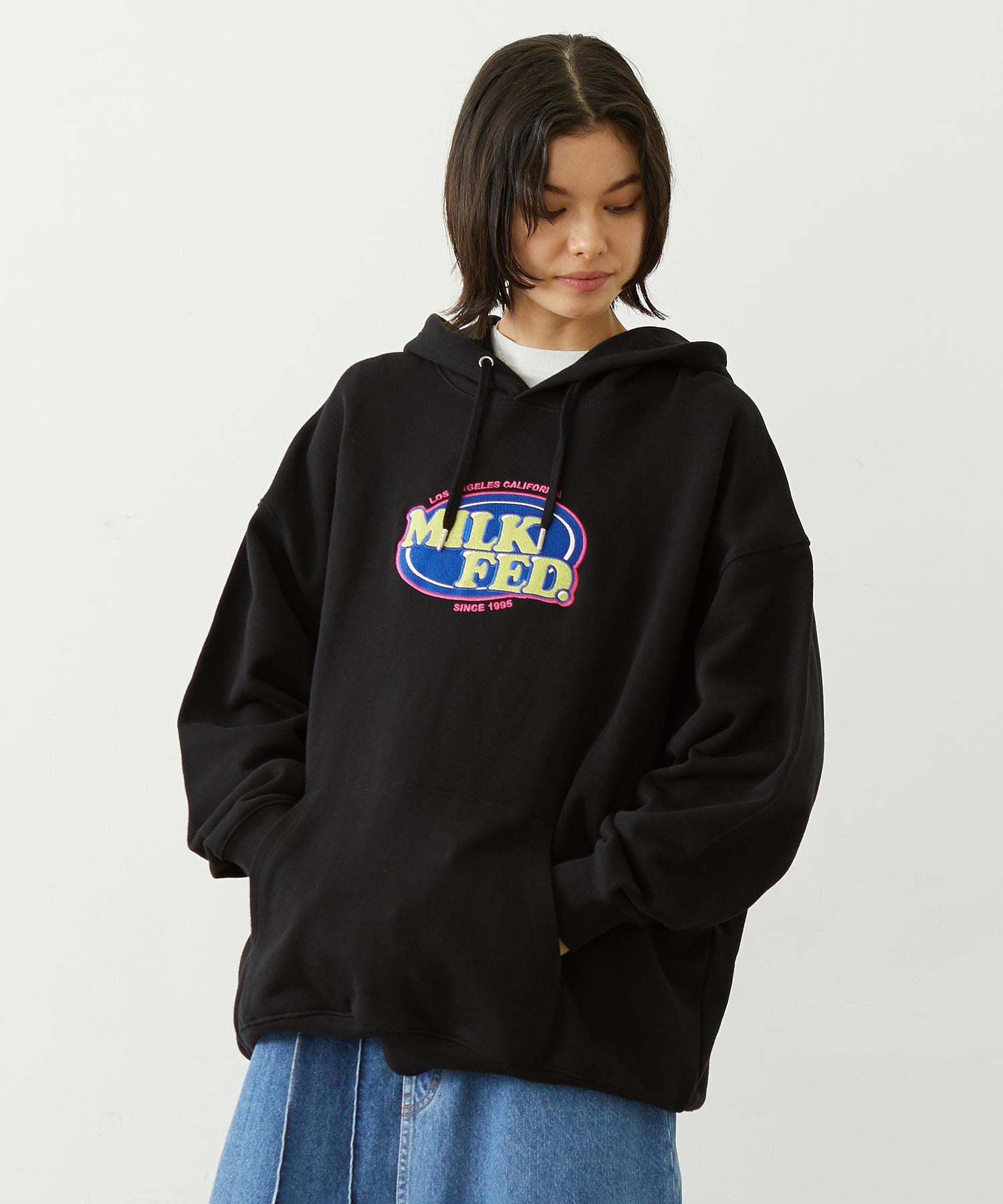 OVAL LOGO WIDE HOODIE SWEAT