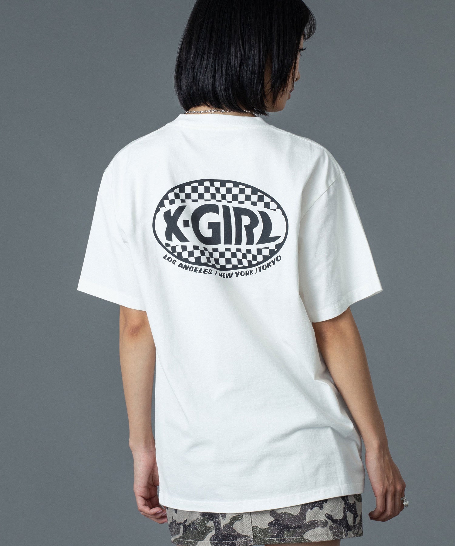 CHECKER OVAL LOGO POCKET S/S TEE