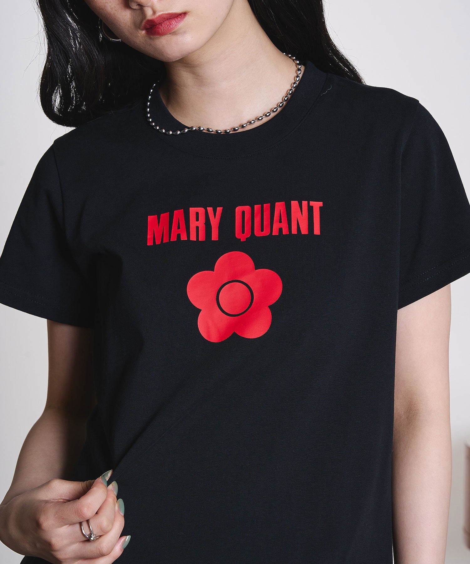 【ROSE BUD別注】MARY QUANT/BASIC LOGO TEE