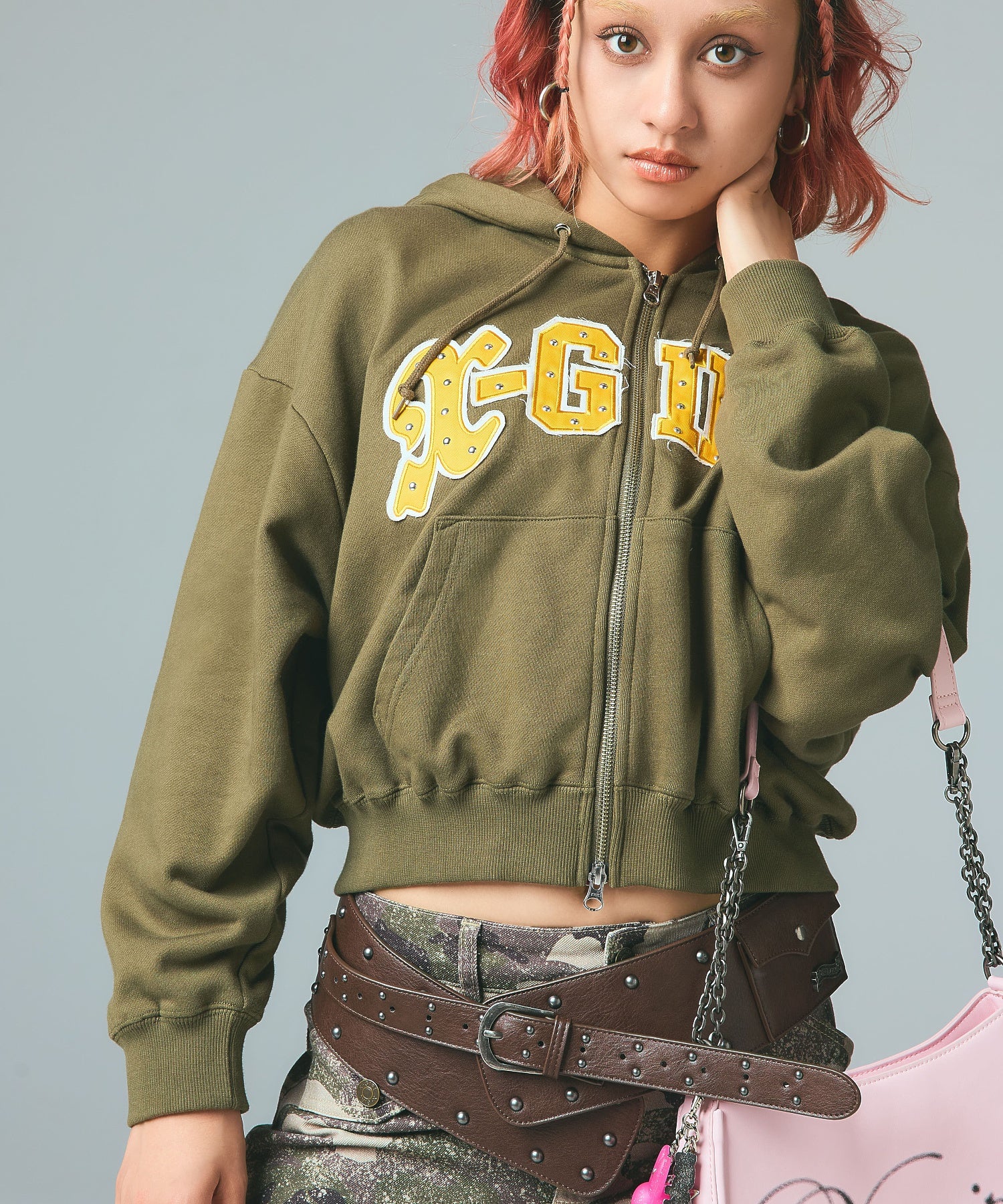 STUDDED THICK BELT