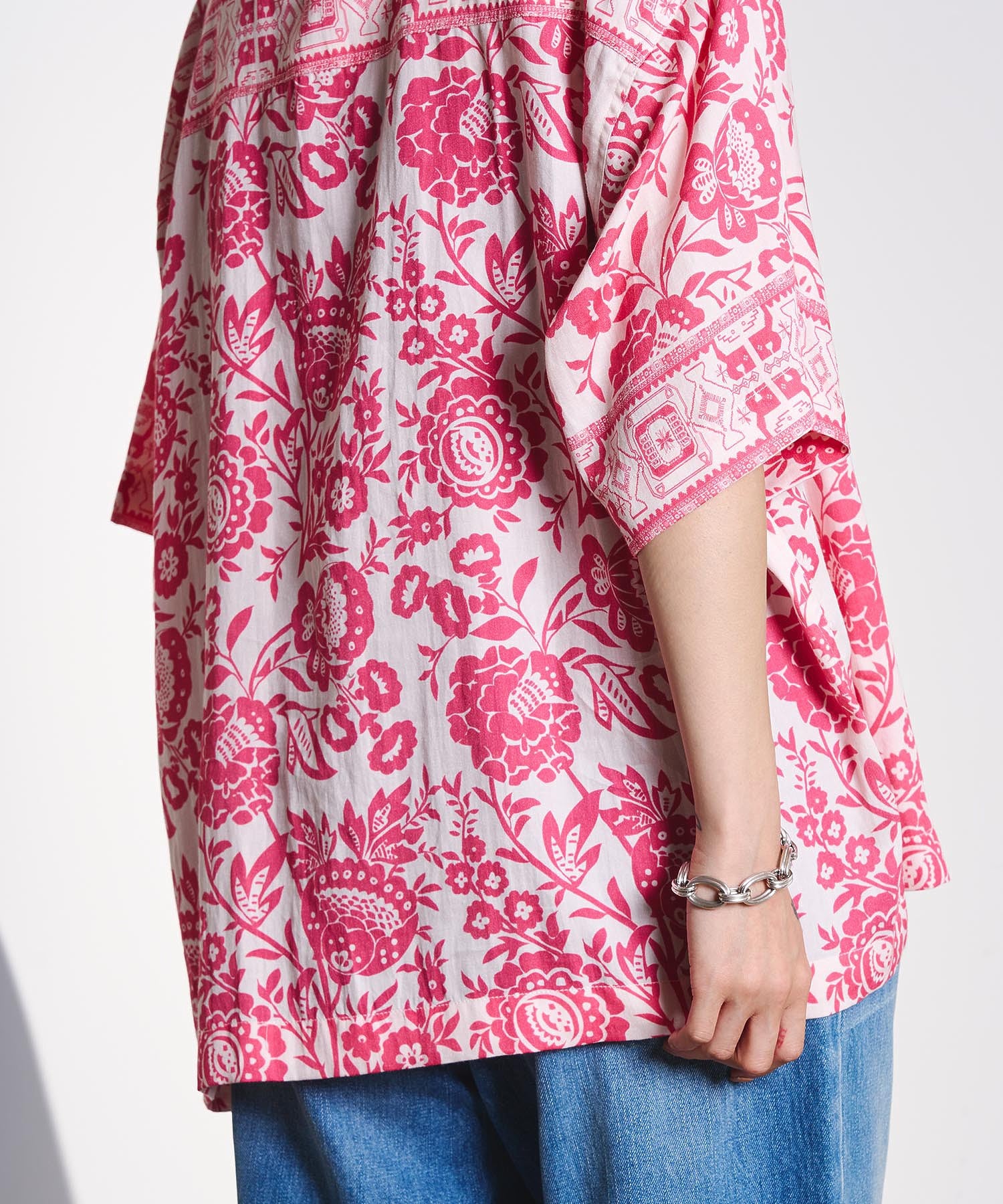HLAADA for ROSEBUD/FLOWER PRINT SHORT SLEEVE SHIRT