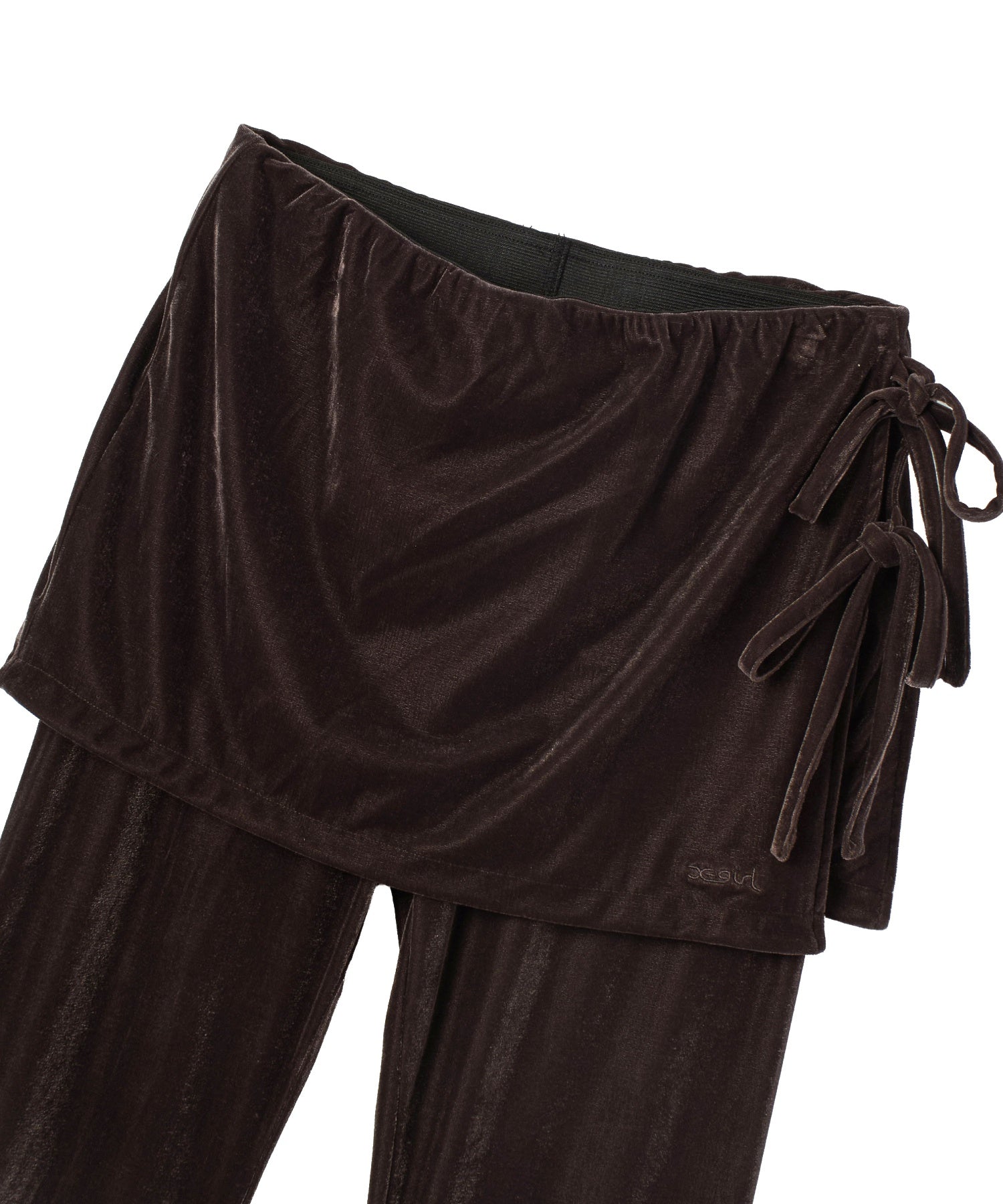 LAYERED STYLE VELOUR PANTS