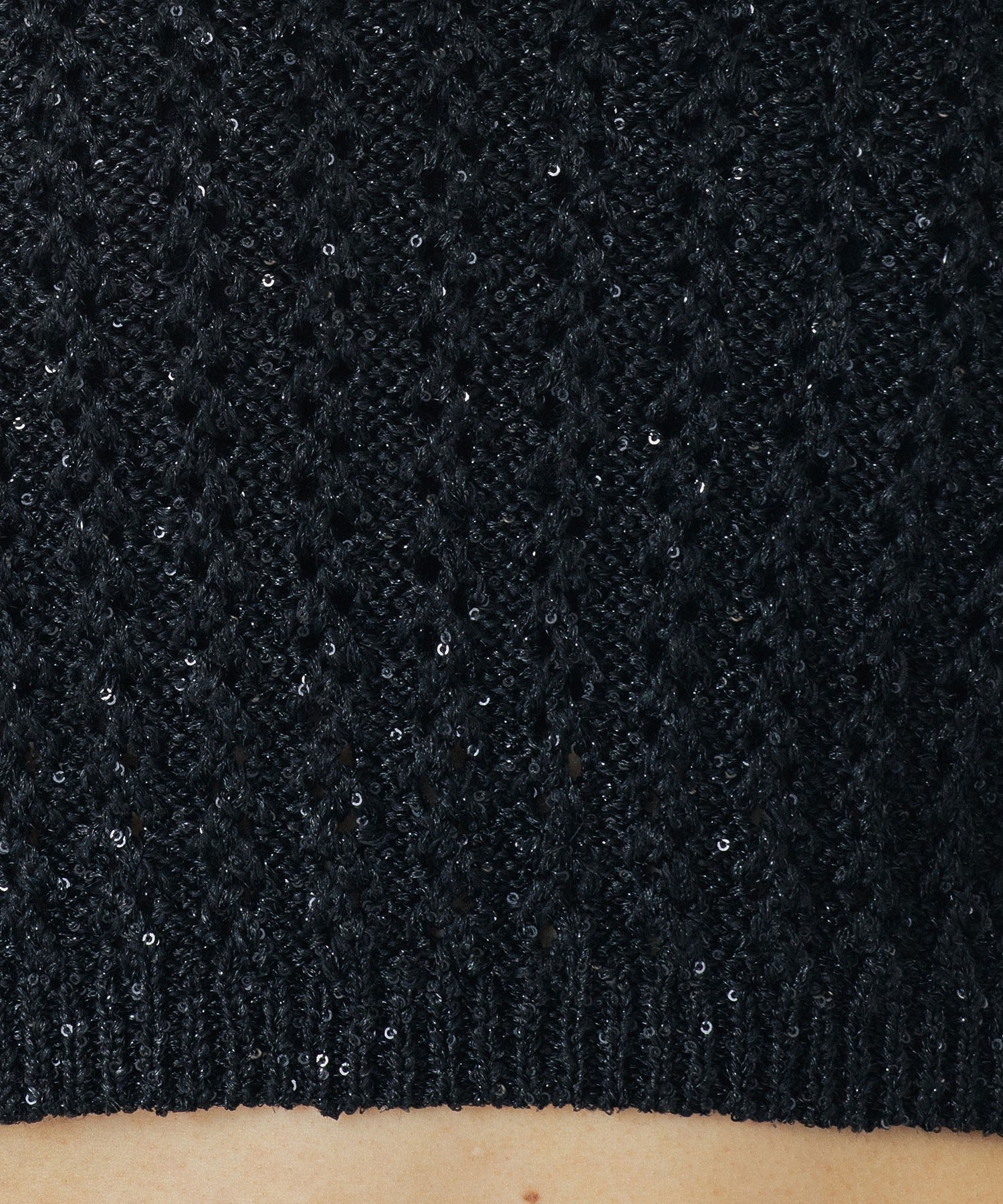 CREOLME/LAME KNIT BUSTIER