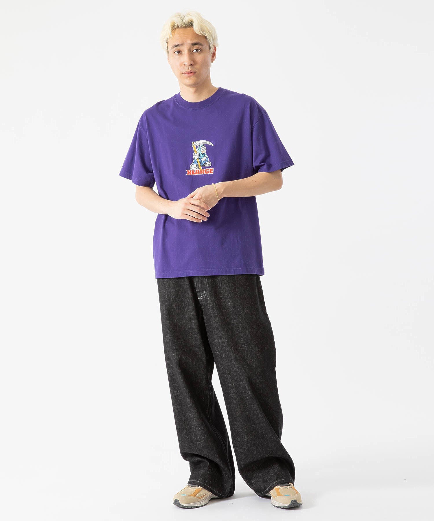 LA STITCH WIDE LEG DENIM PANTS