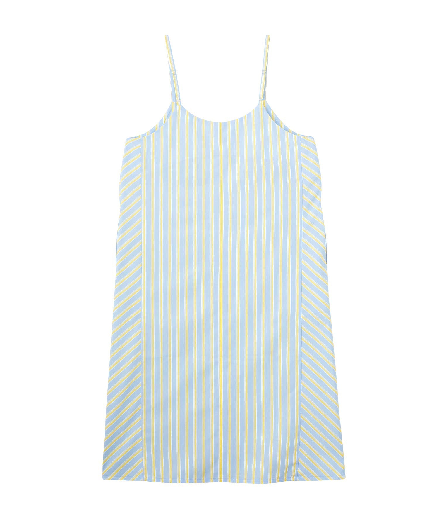 BIAS-CUT STRIPED CAMI DRESS