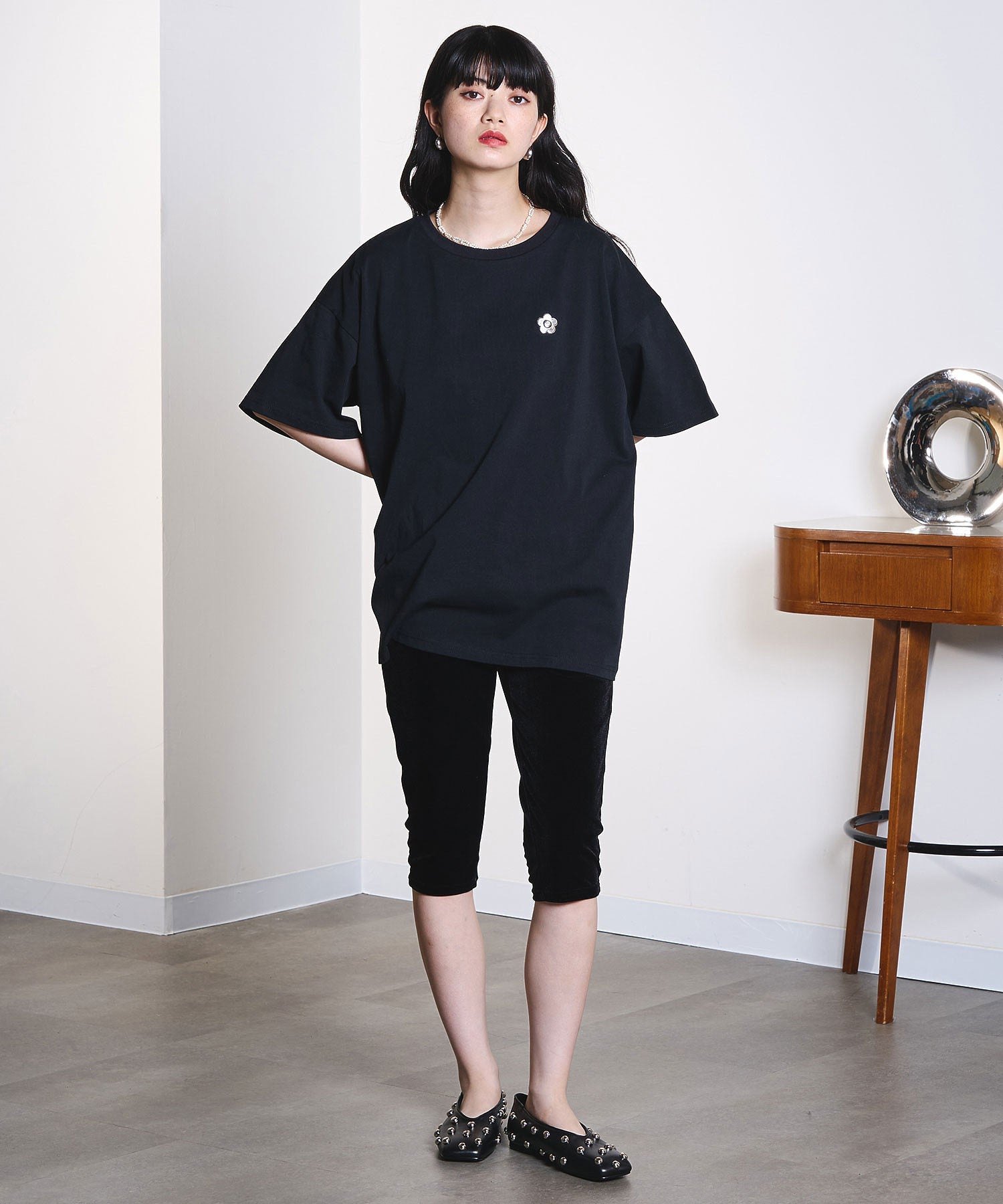 model:163cm 着用サイズ:L