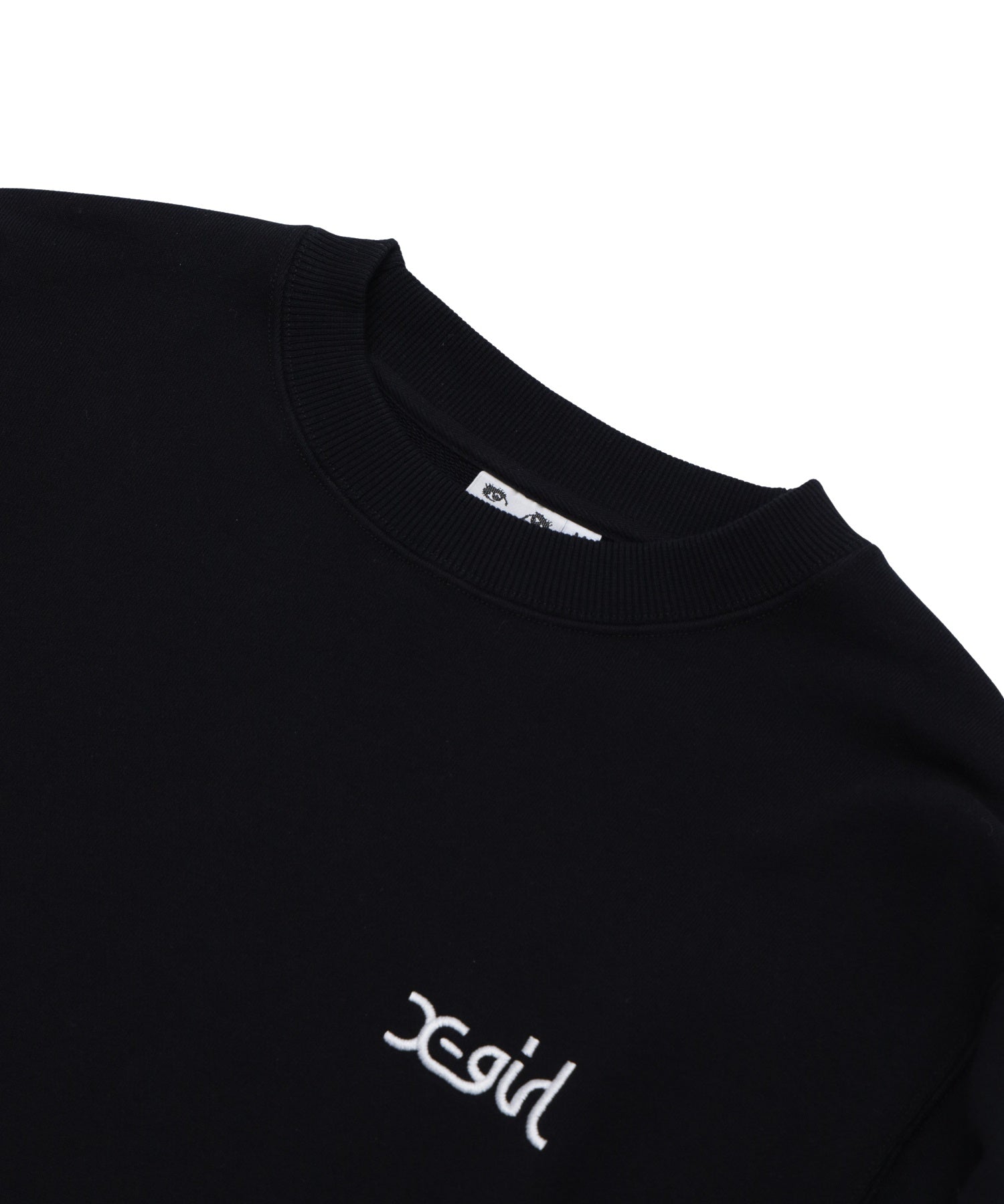 FACE IN CIRCLE LOGO PATCH CREWNECK SWEATSHIRT