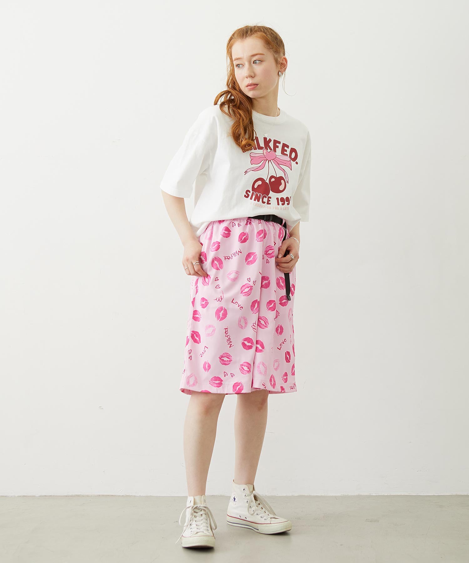 CHERRY RIBBON WIDE S/S TEE