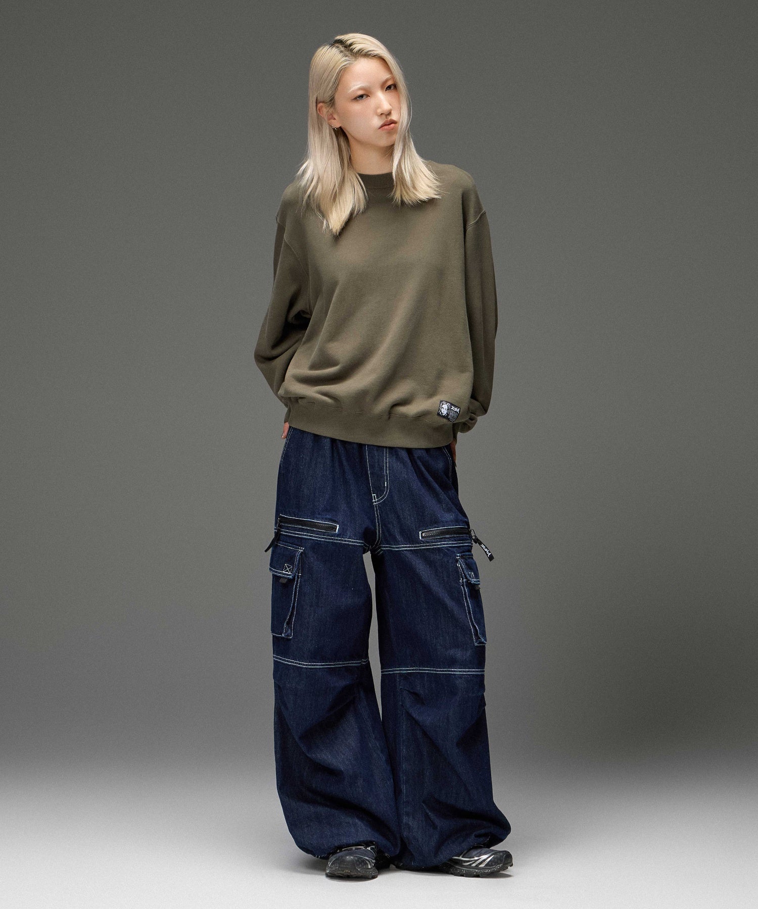 BICOLOR STITCH EASY CARGO PANTS